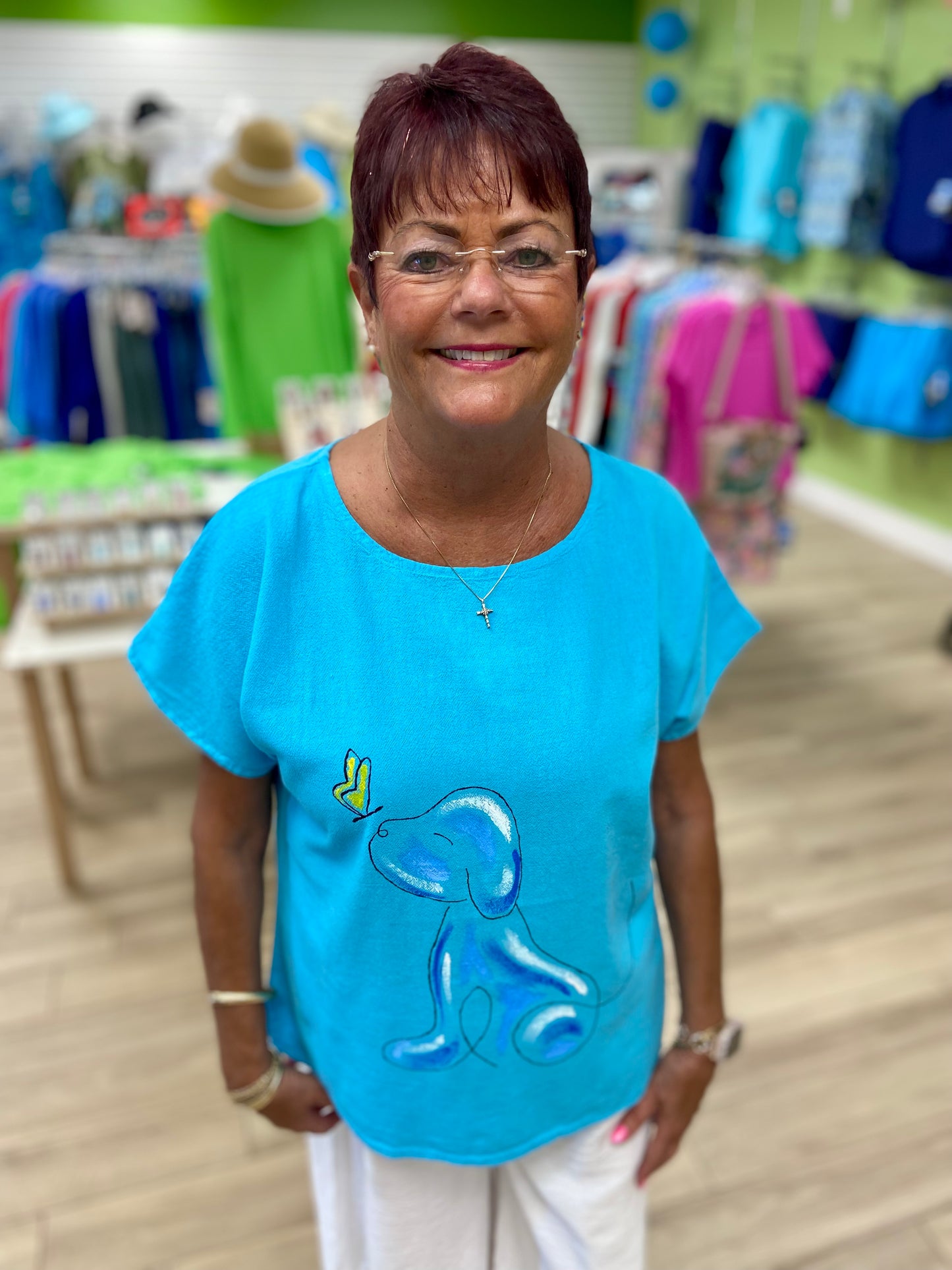 LisaLou 68 Painted Happy Dog Top