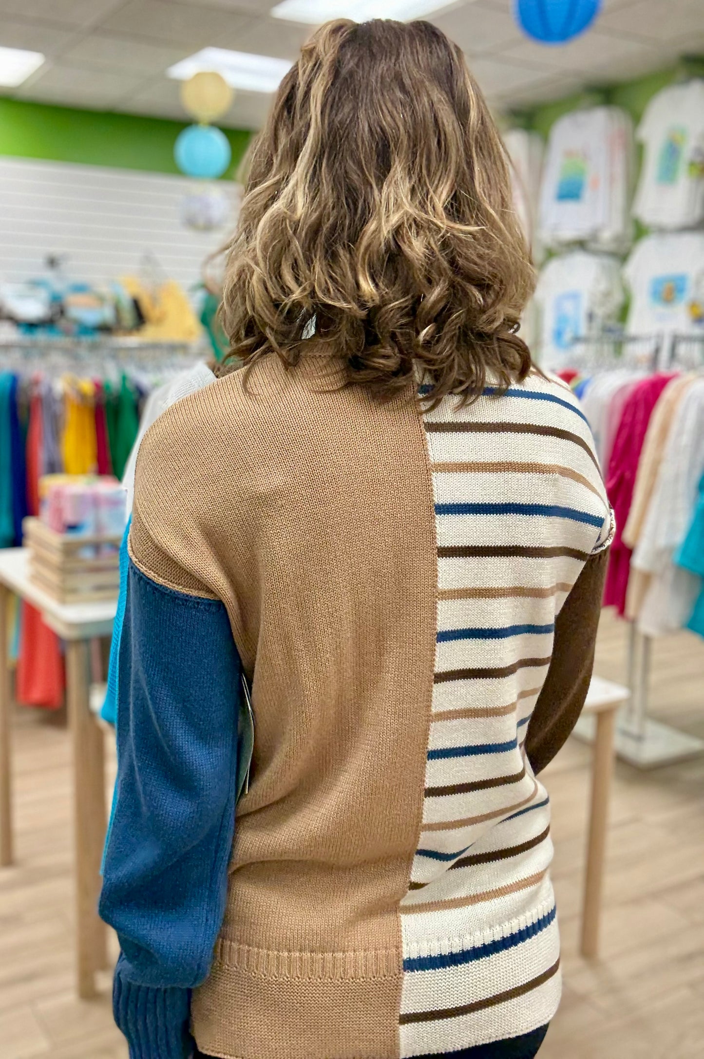 Multiples M45307KM Mismatched Sweater Top