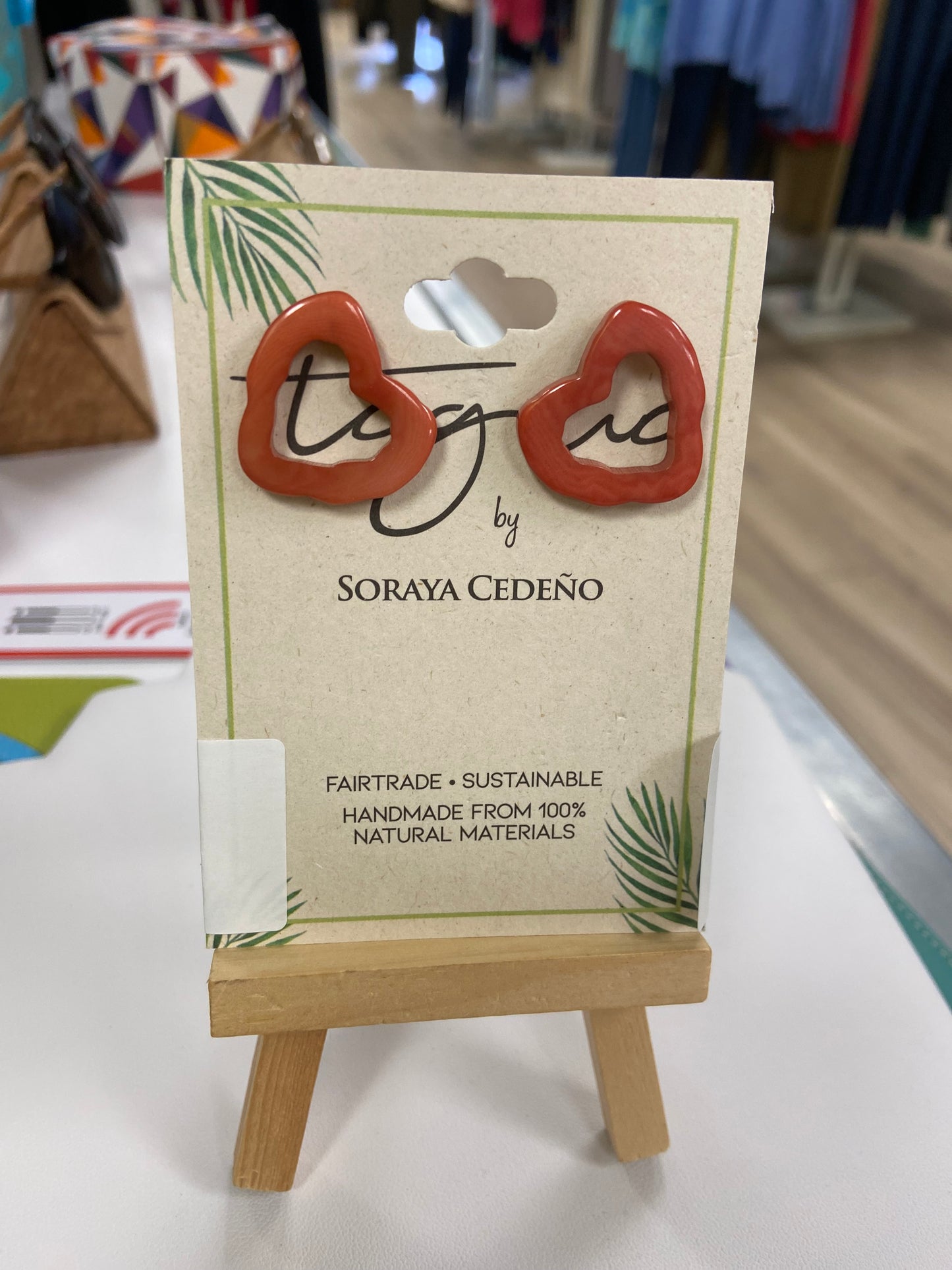 Tagua Riley Heart Earring