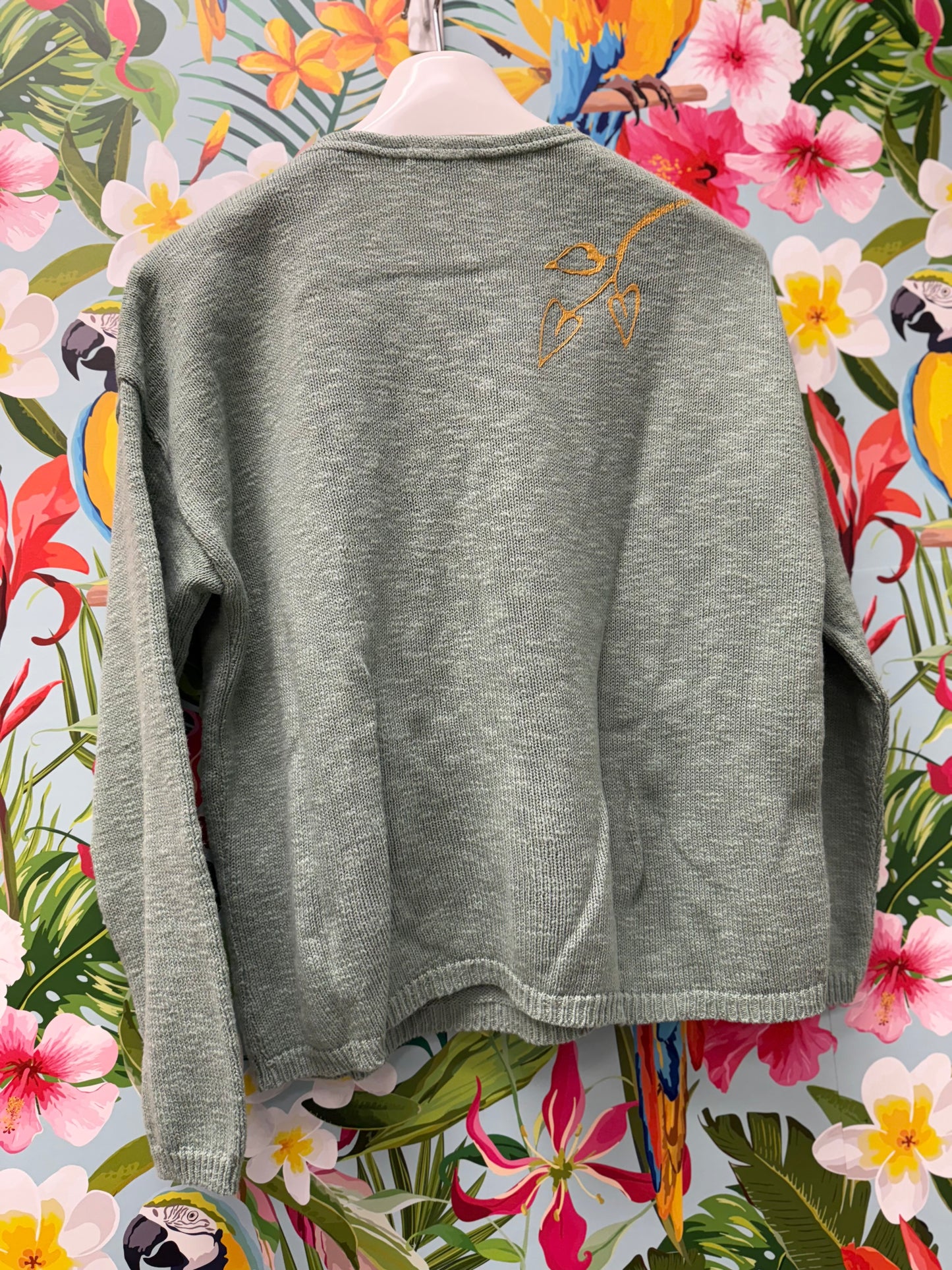 Peg Painted Sweater - Sage Floral