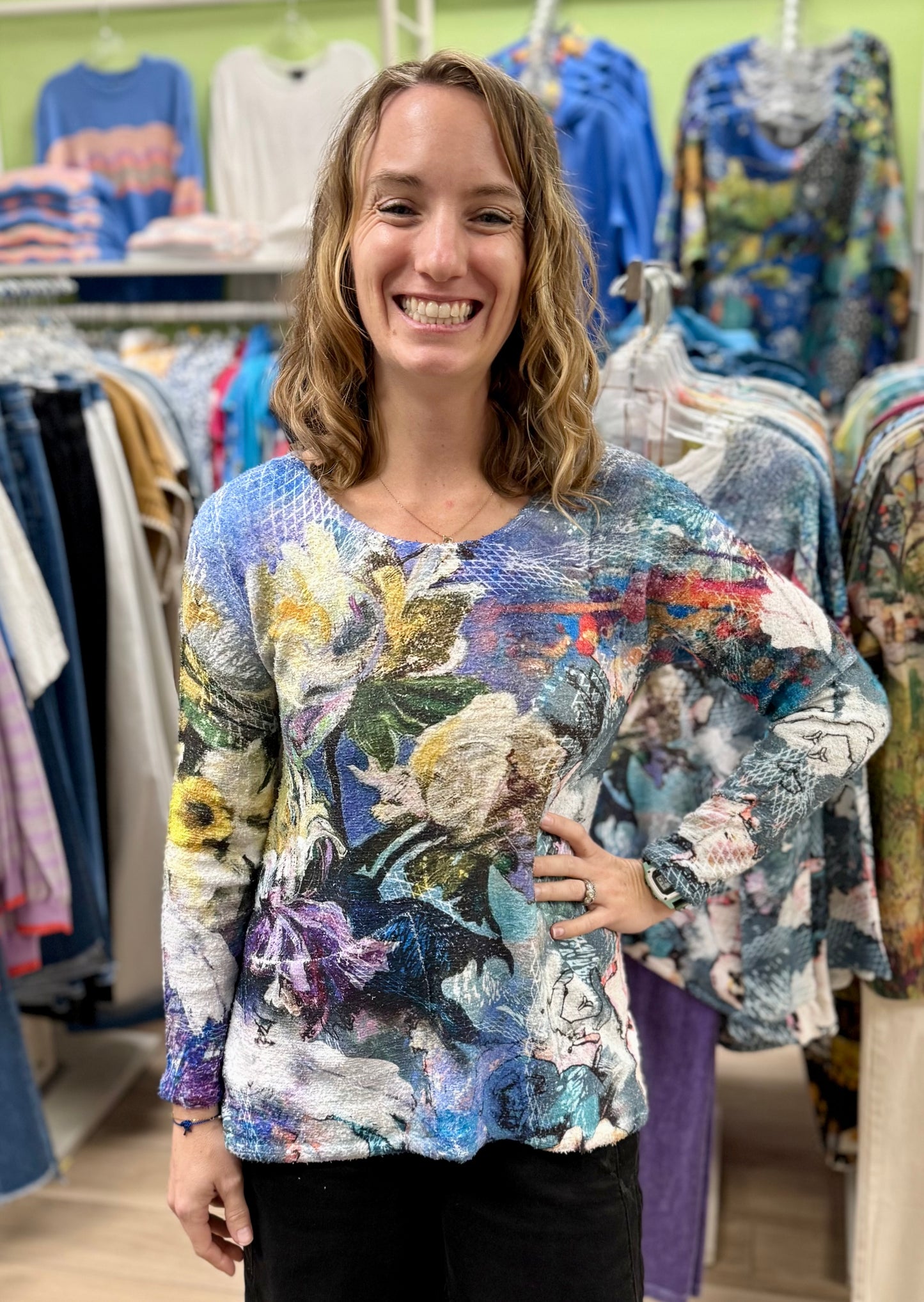 Inoah T1510BE Blue Iris Top