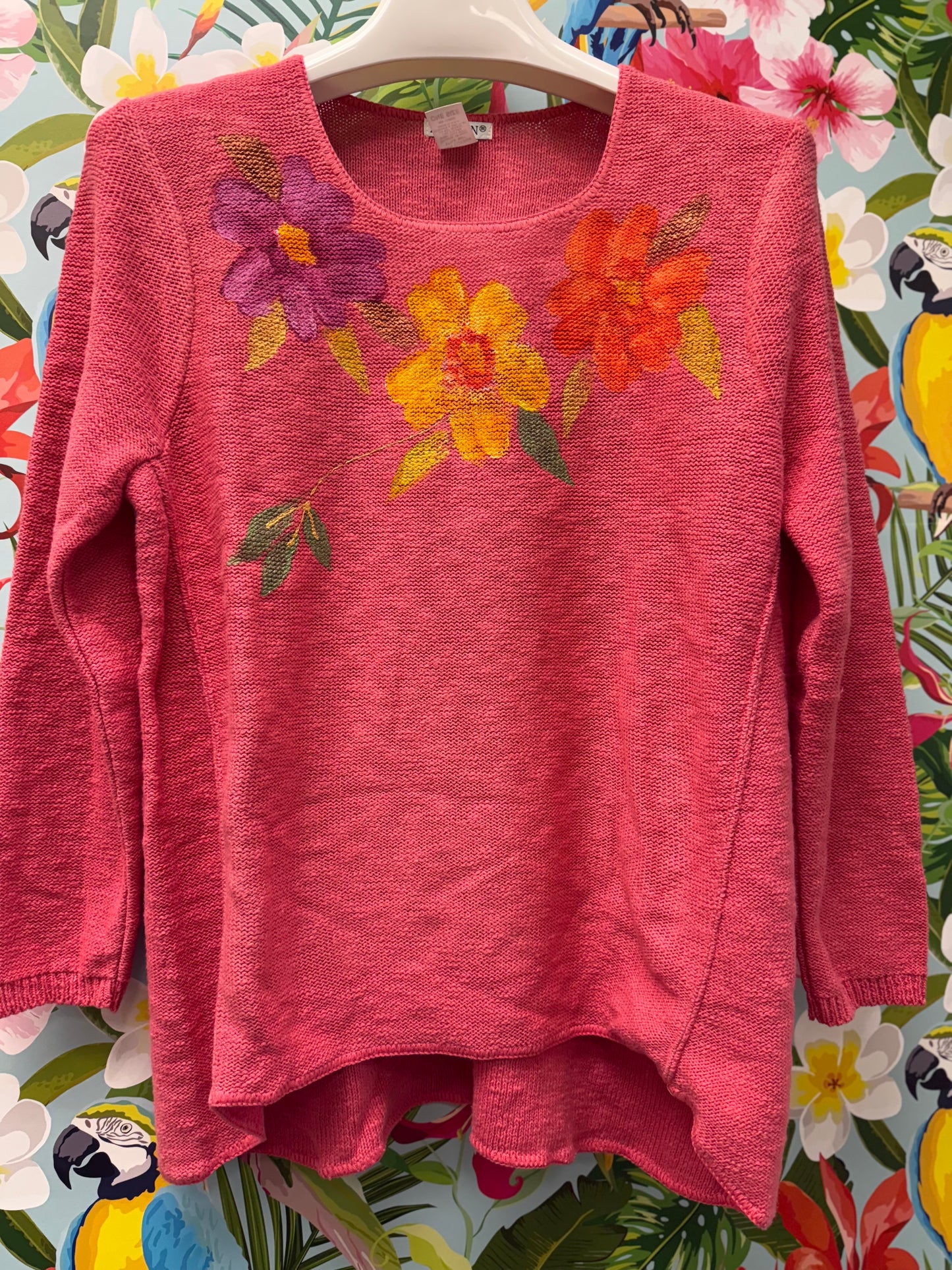 Peg Painted Hibiscus Sweater