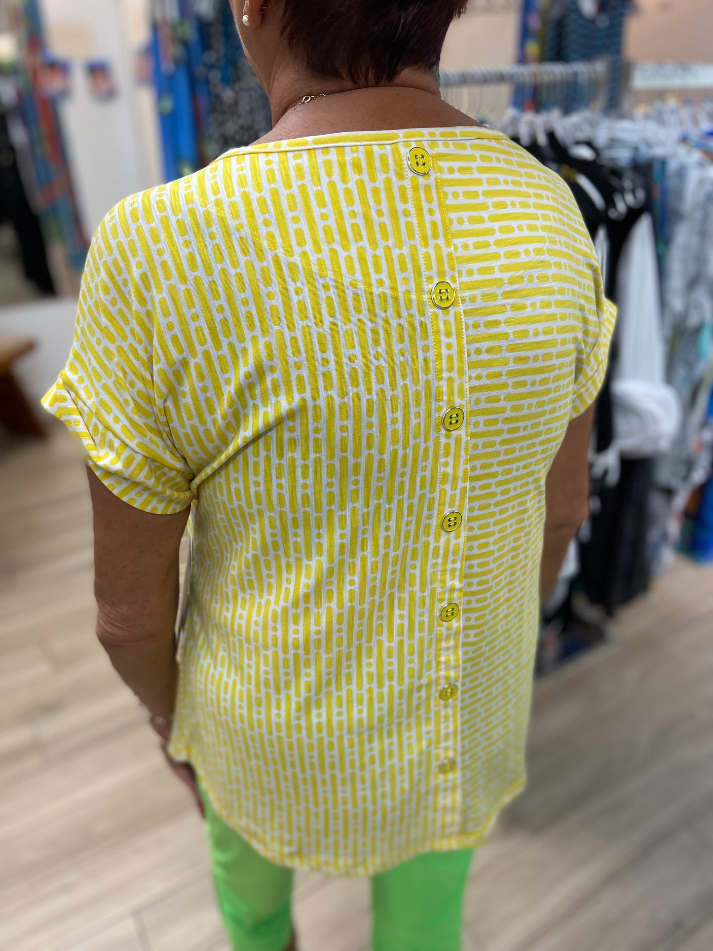 Multiples M25605TM Button Back Top