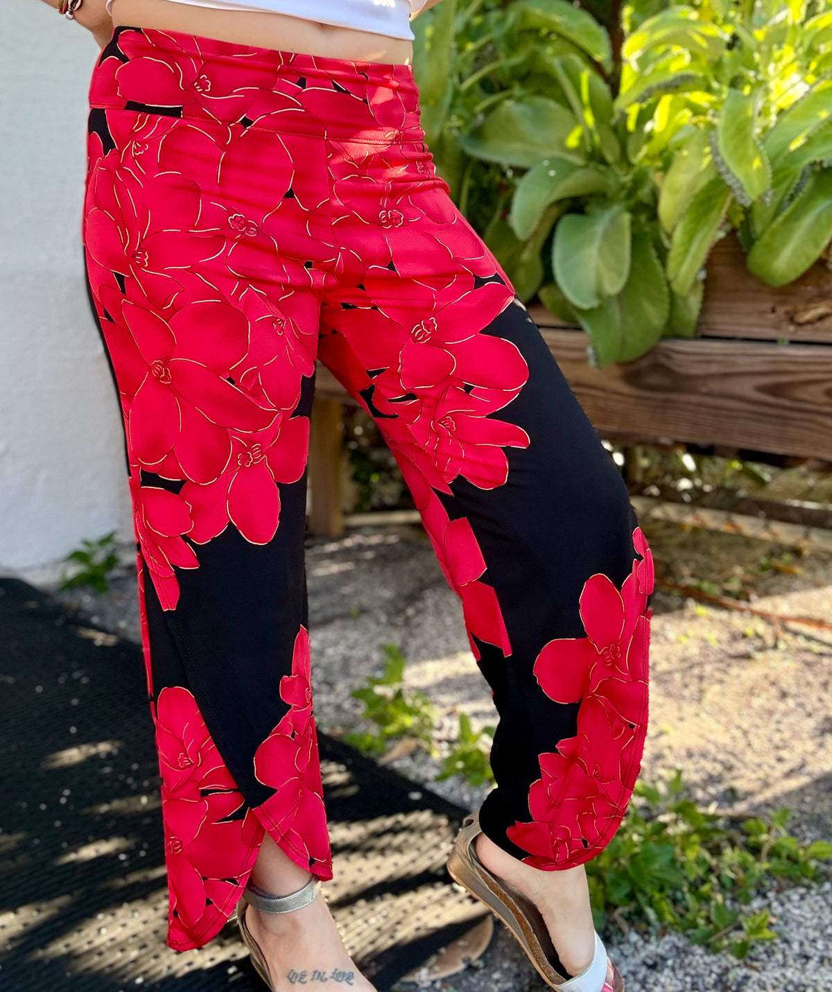 Klaveli Print Benjamin Tulip Hem Pant