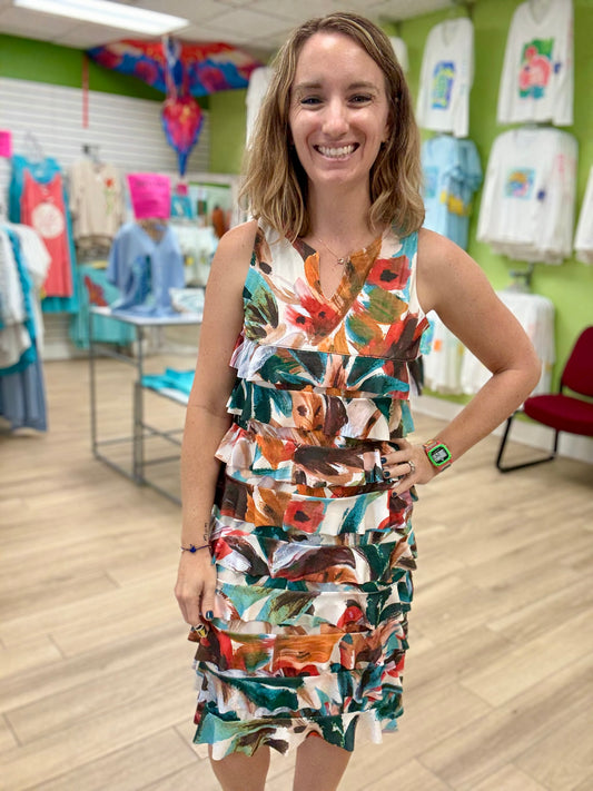 Fashque D2107 Ruffle Dress