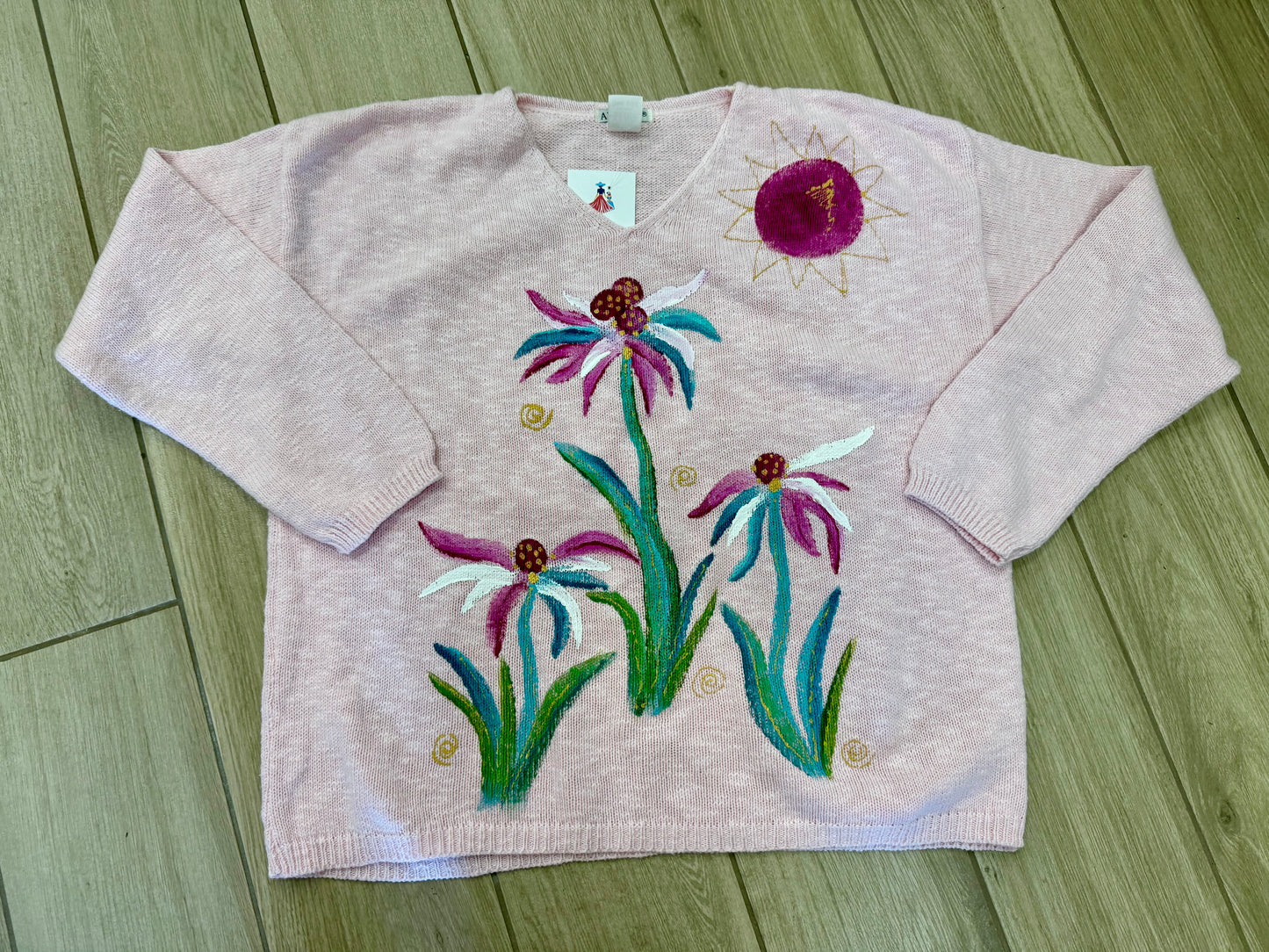 Peg Painted Coneflower Trio Sweater