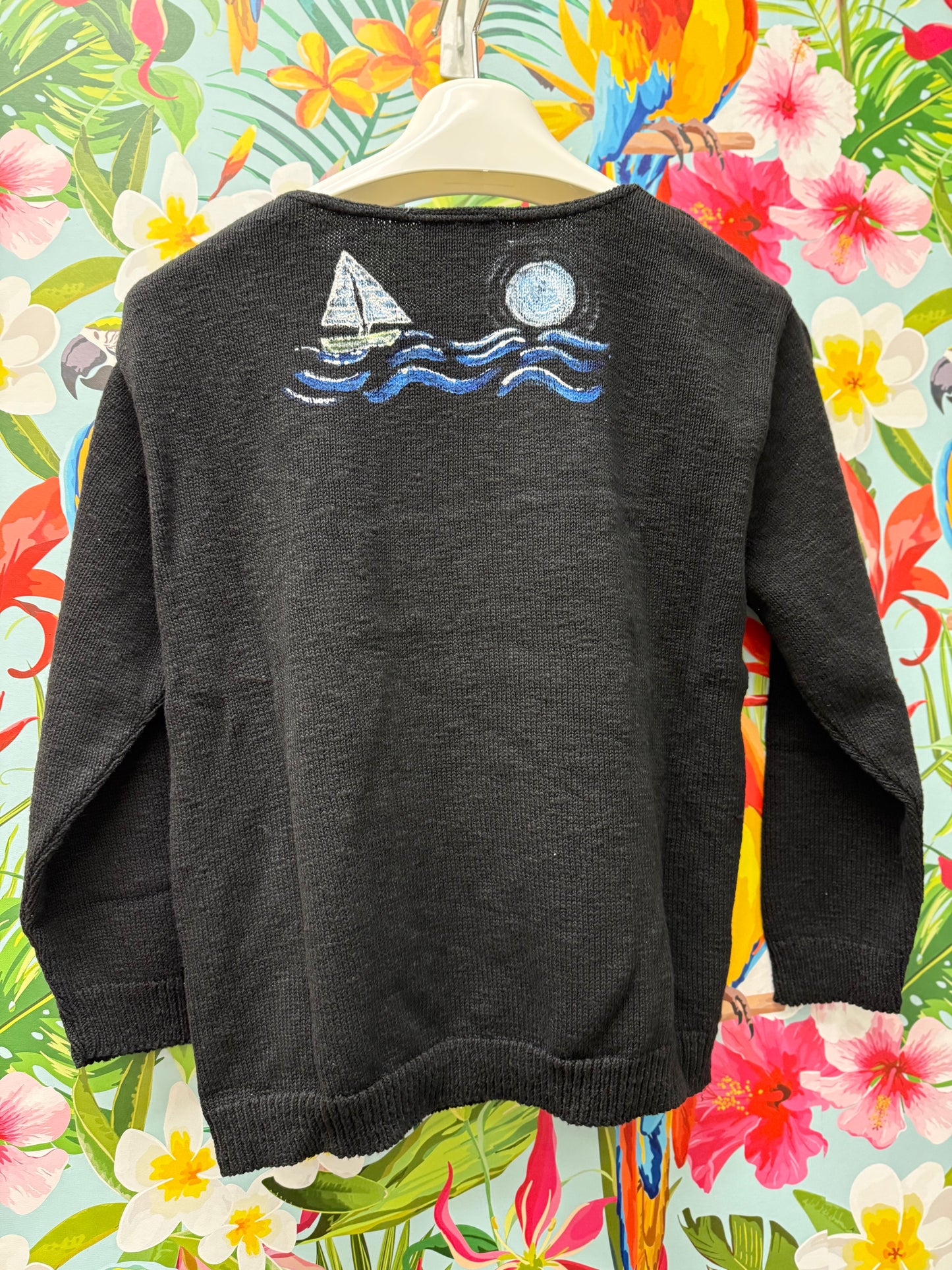 LisaLou Painted Sailboat Sweater
