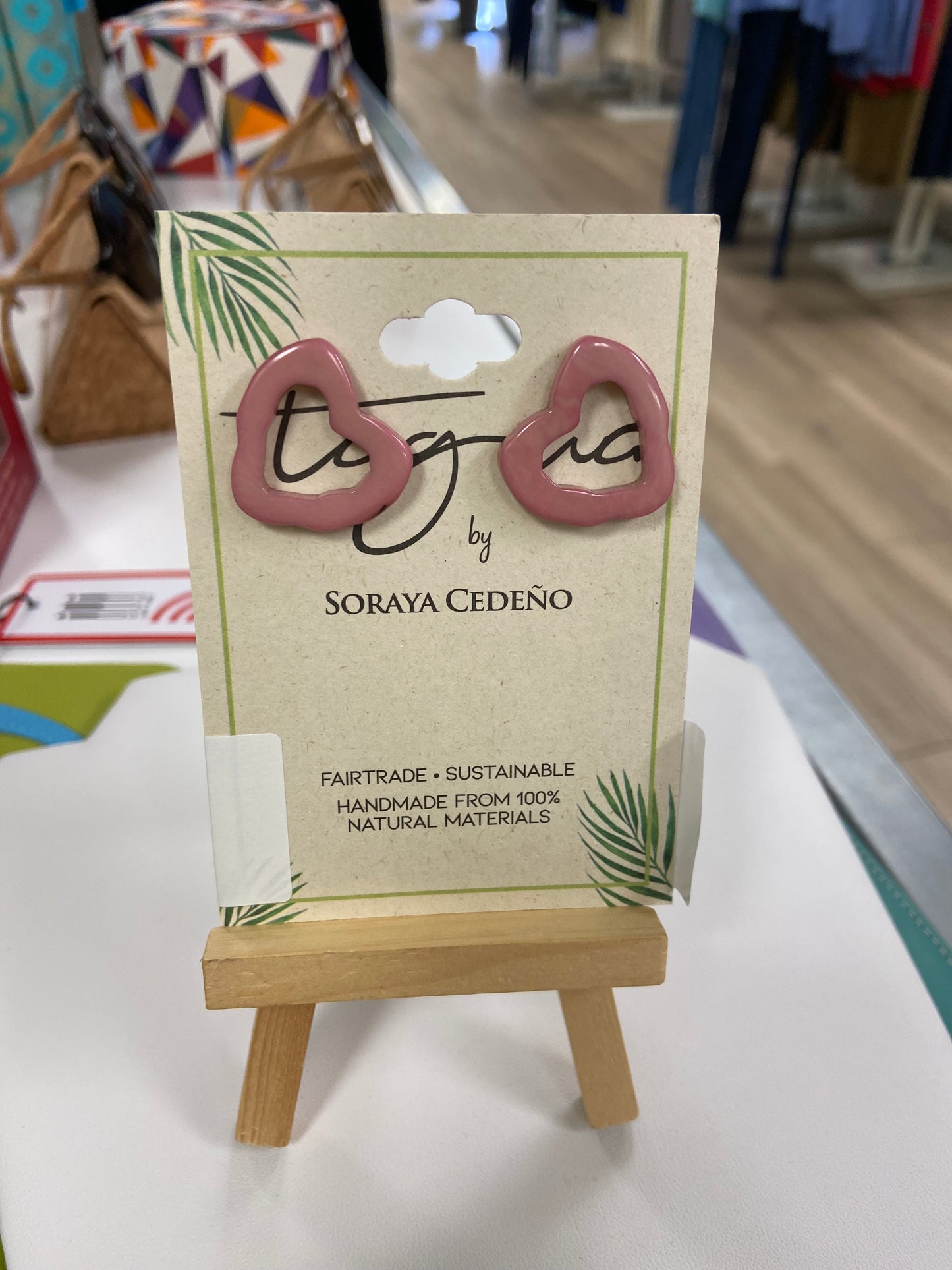 Tagua Riley Heart Earring