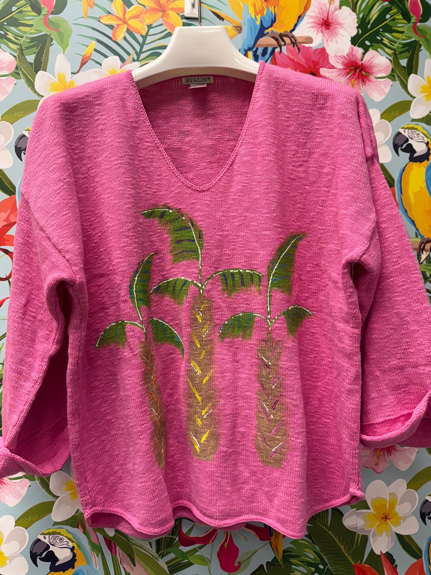 MoMo Sweater - Pop Palm Trio
