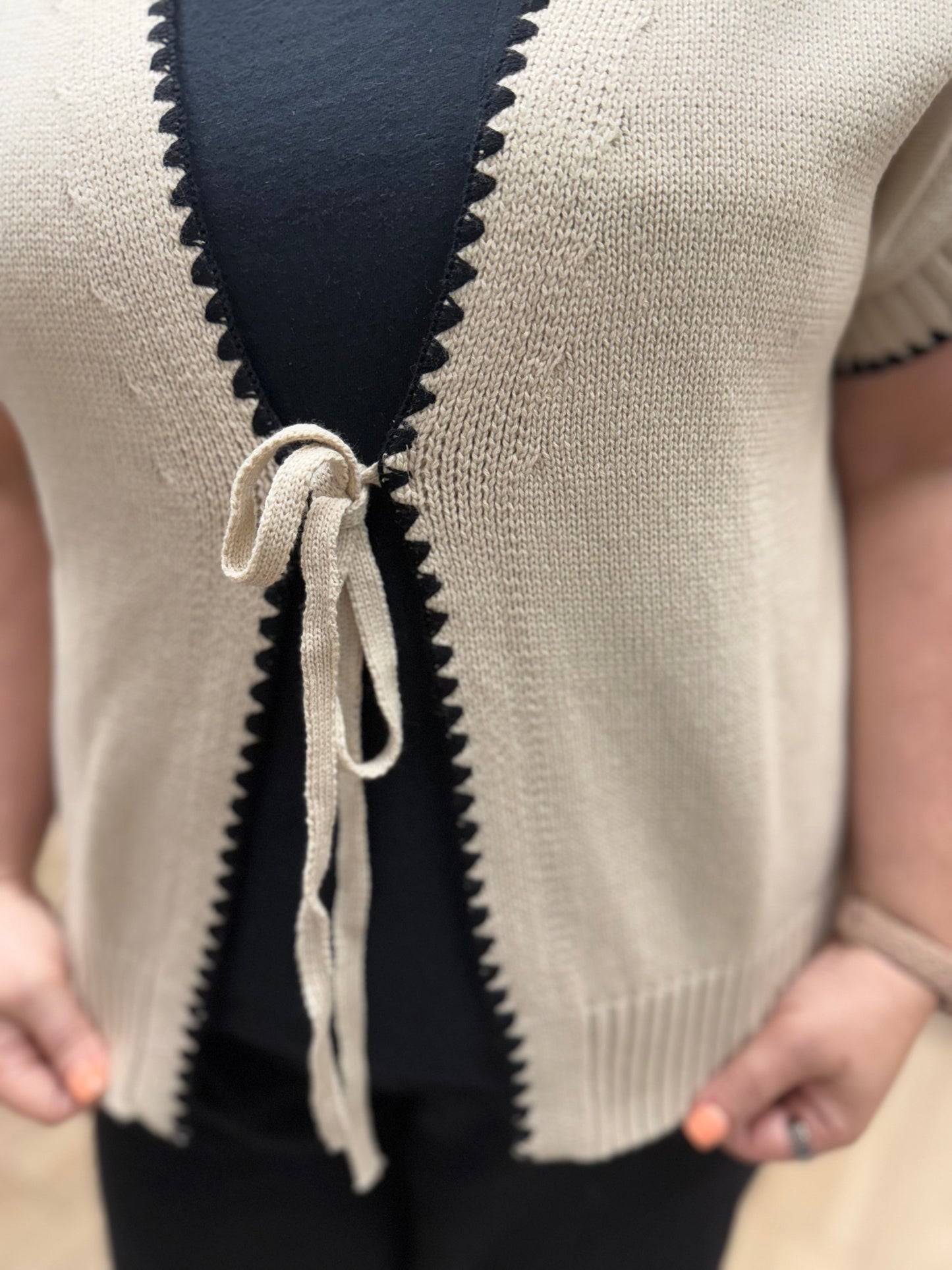 Urban Daisy Tie Front Vest