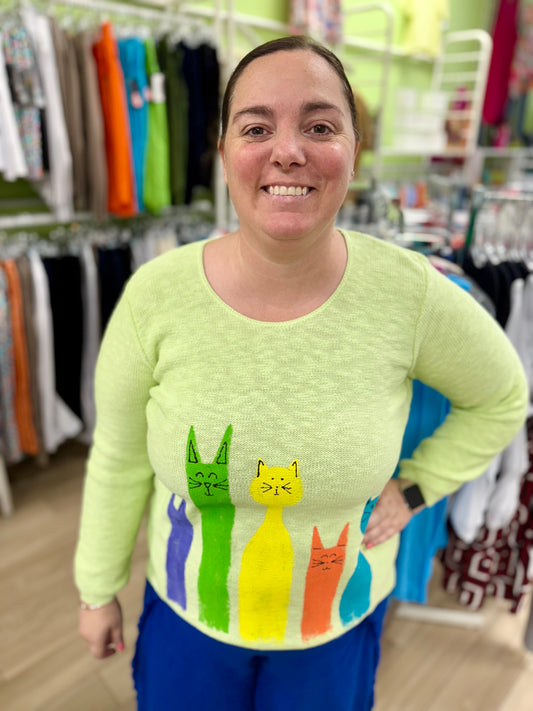 MoMo Sweater - Colorful Cats