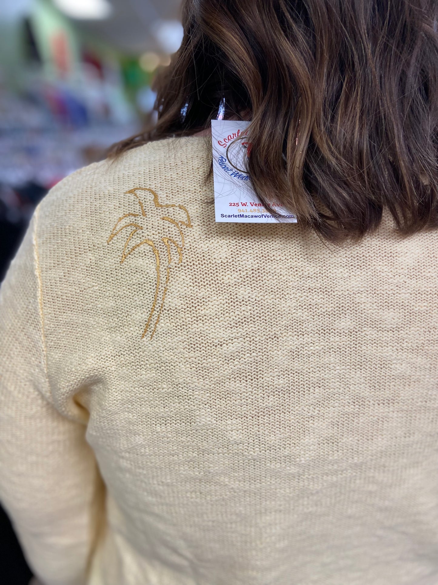 Peg Painted Simple Palm Sweater