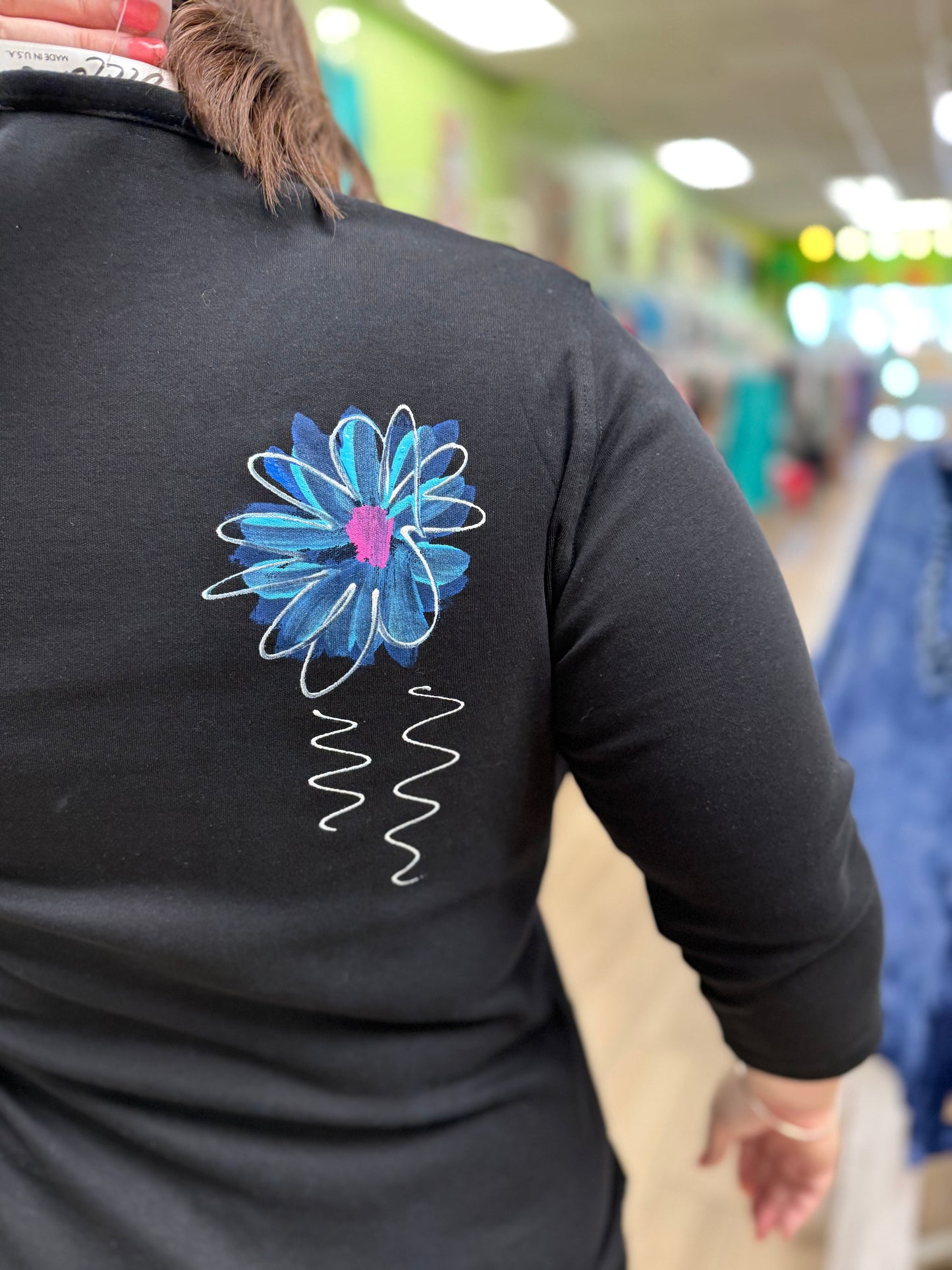 Victoria Scribble Floral Painted Top