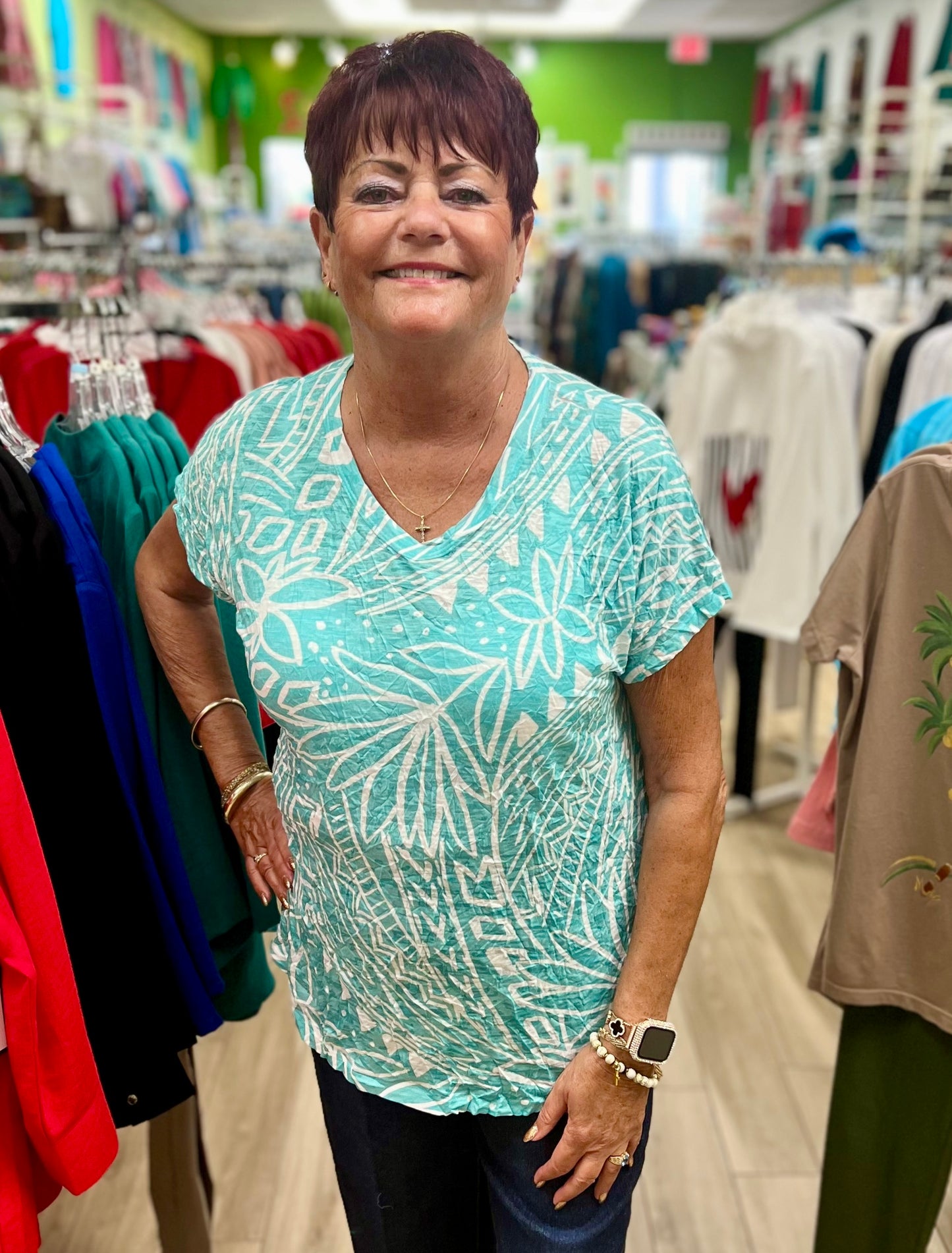 Jess & Jane SC1 Crinkle Dolman Top