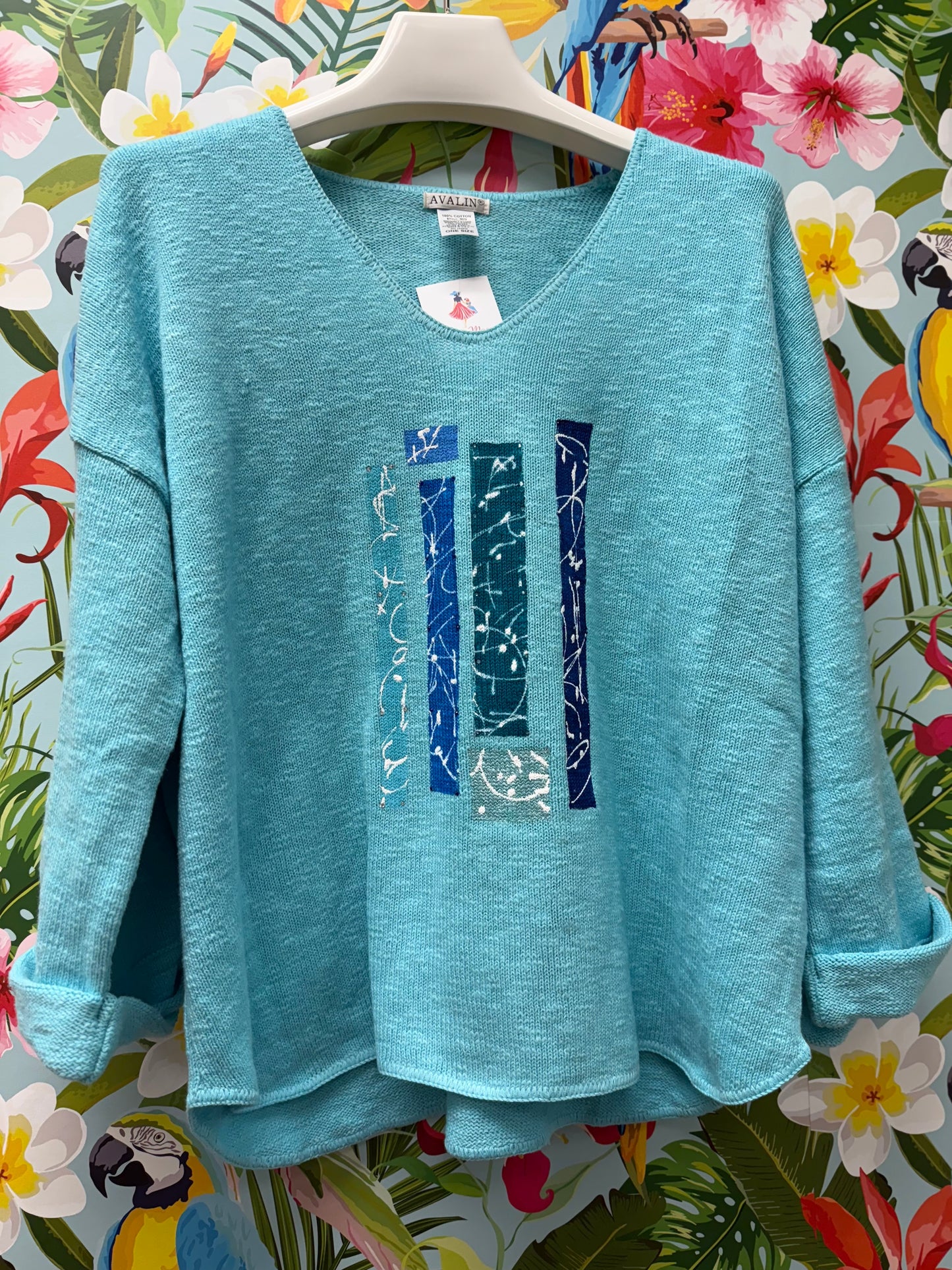 MoMo Sweater - Blue Bars