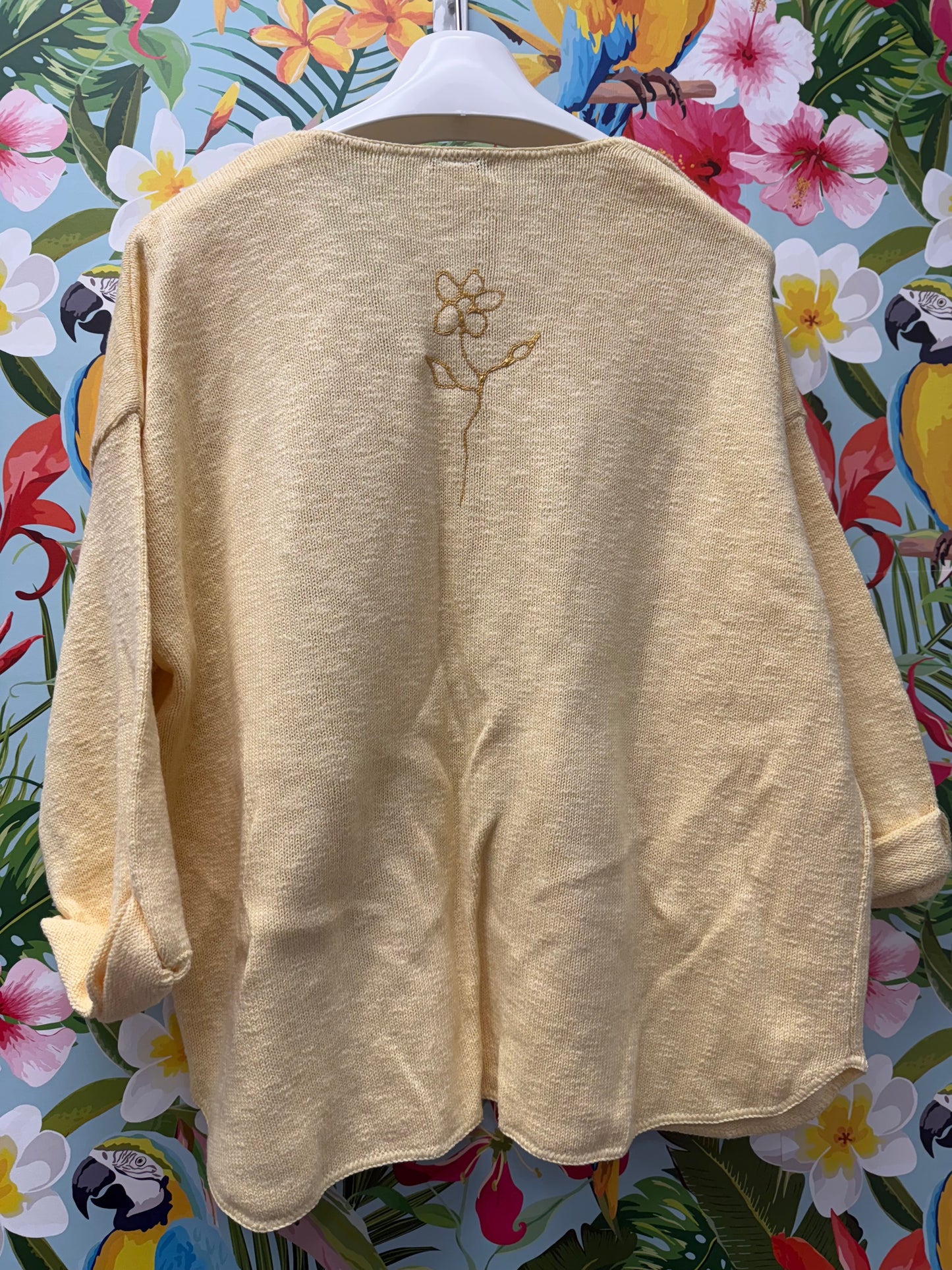 Peg Painted Solo Side Bloom Sweater