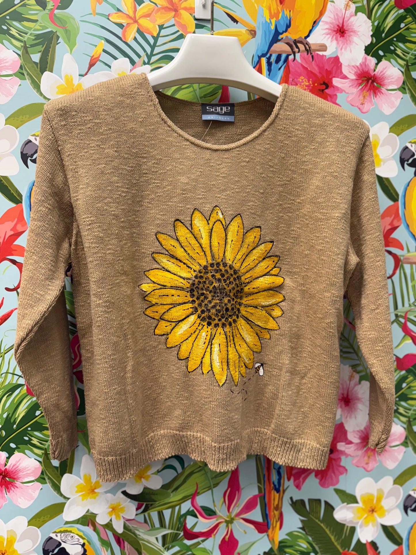 LisaLou Sunflower Painted Sweater
