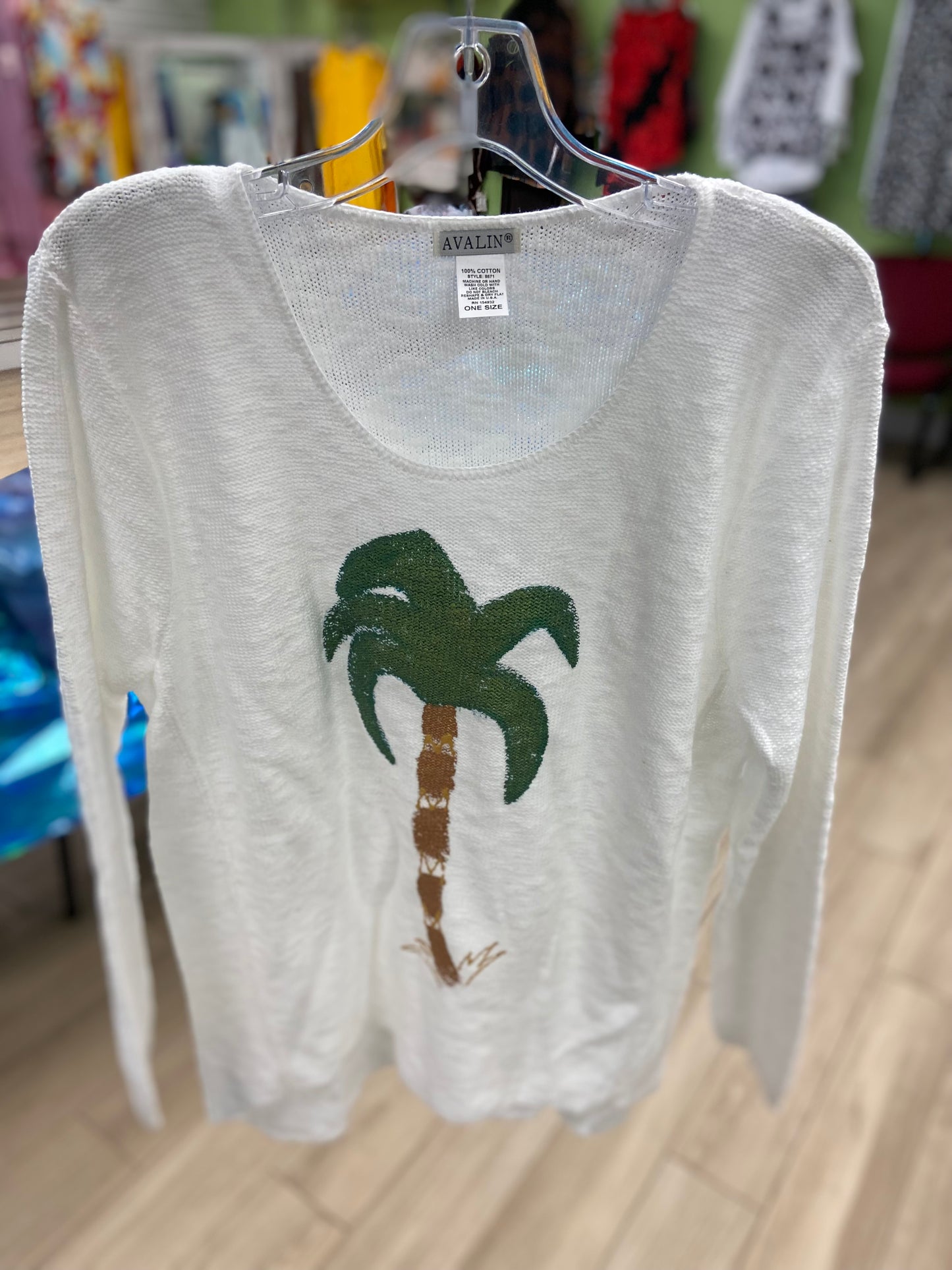 Peg Painted Simple Palm Sweater
