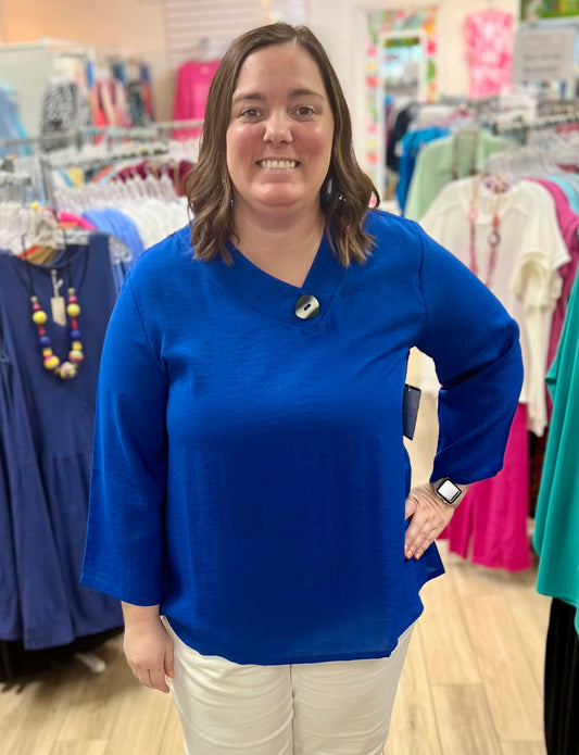 Fridaze AA368 Button Neck Top