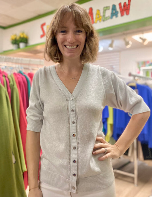 Marble 7870 Reversible Sparkle Cardigan