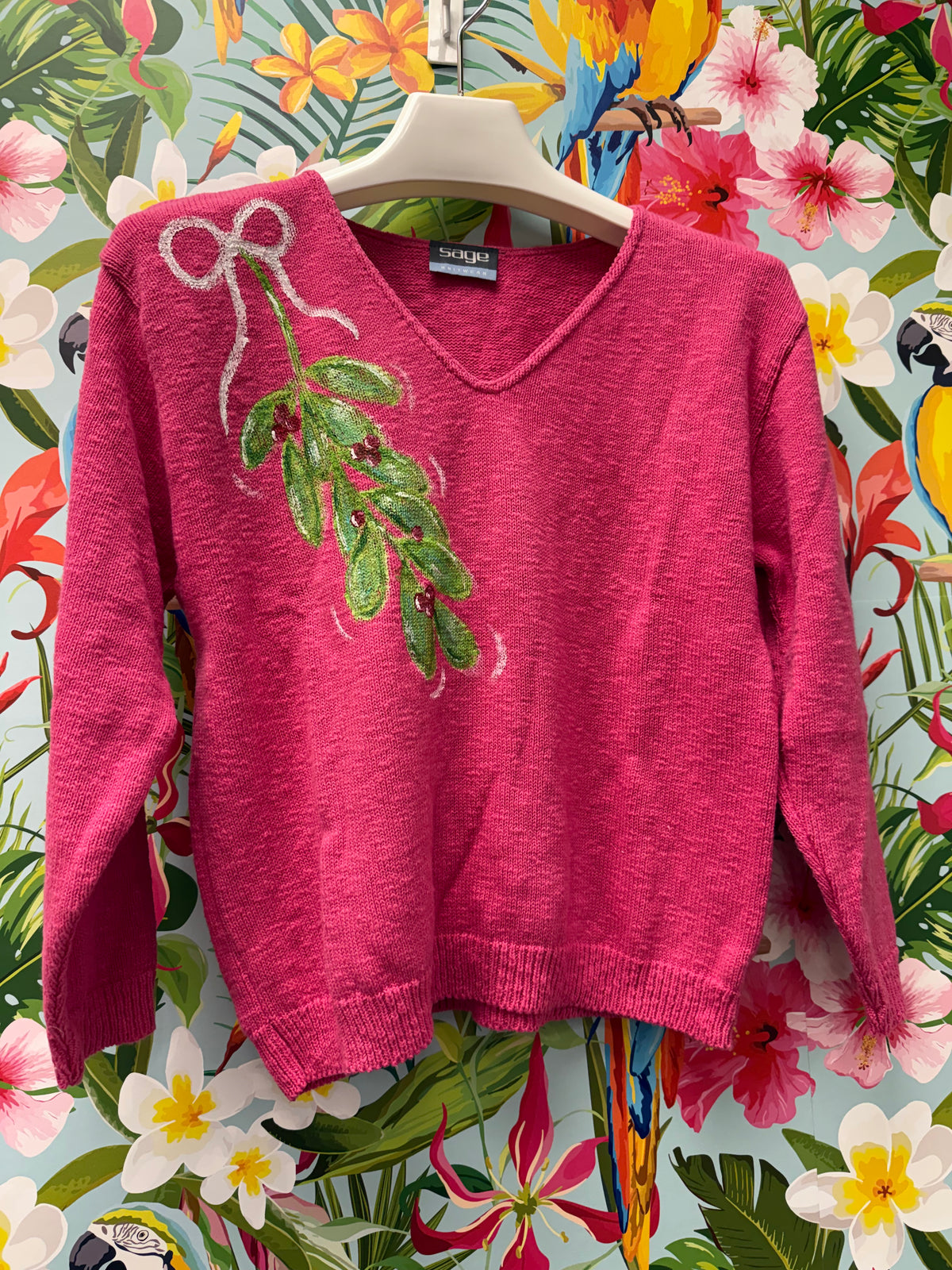 MoMo Painted Sweater - Mistletoe