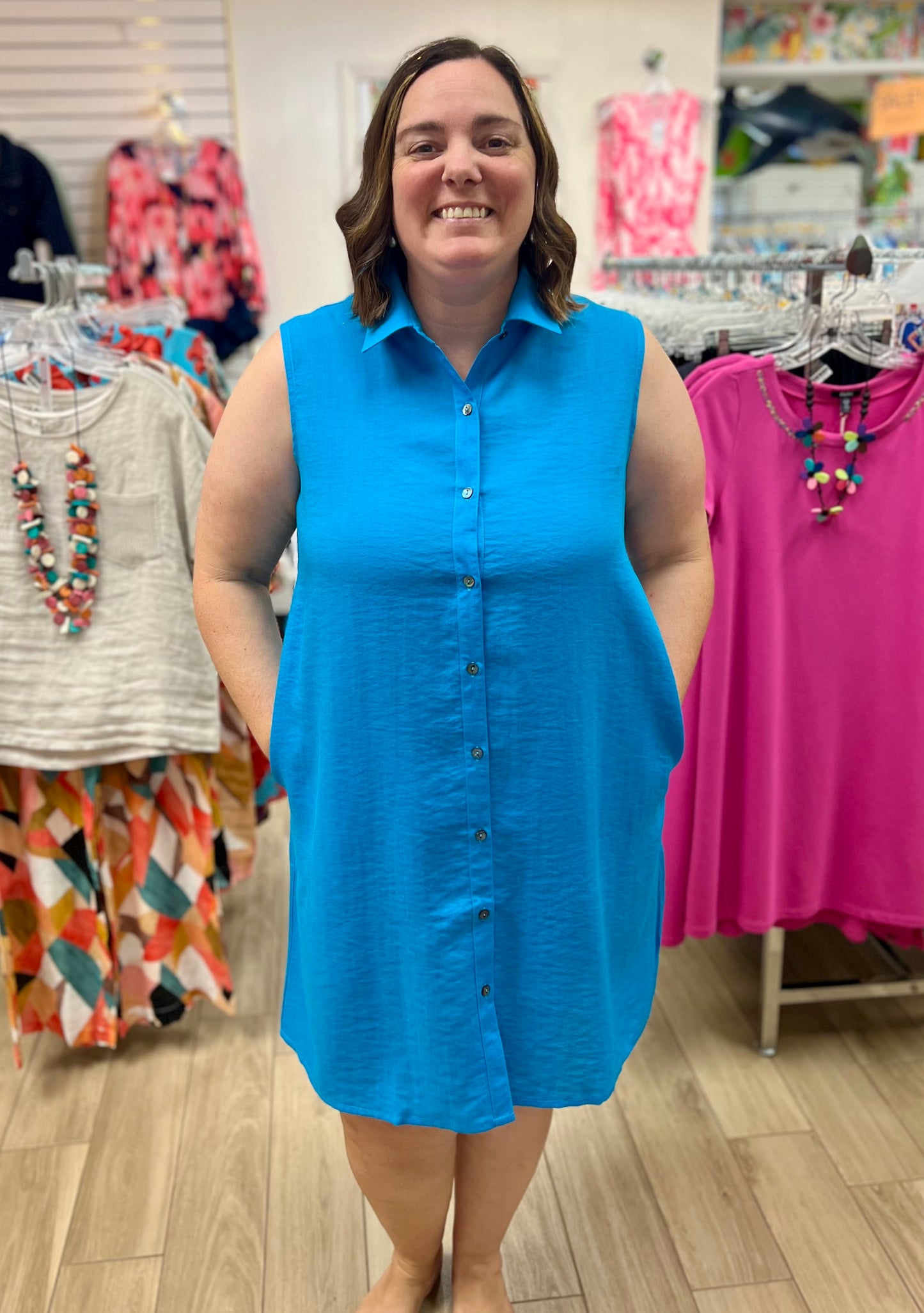 Fridaze AAD407 Simone Linen Dress