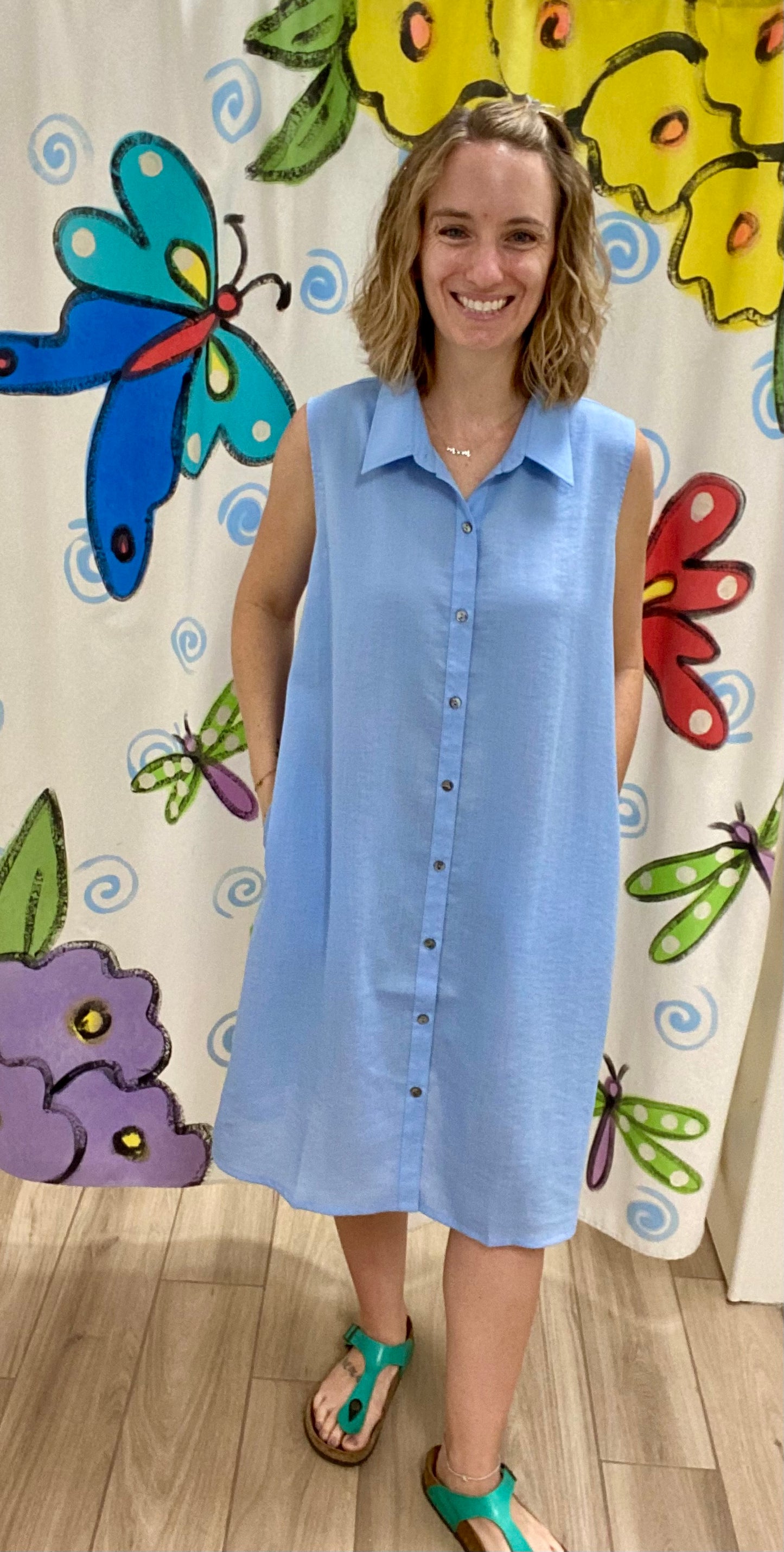 Fridaze AAD407 Simone Linen Dress