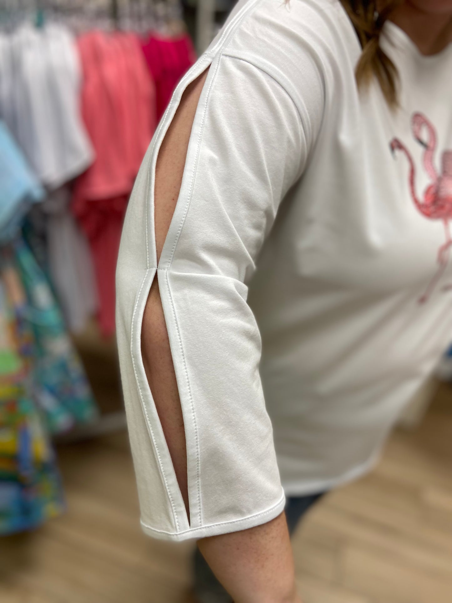Ravel 1W2274 Fancy Flamingos Top