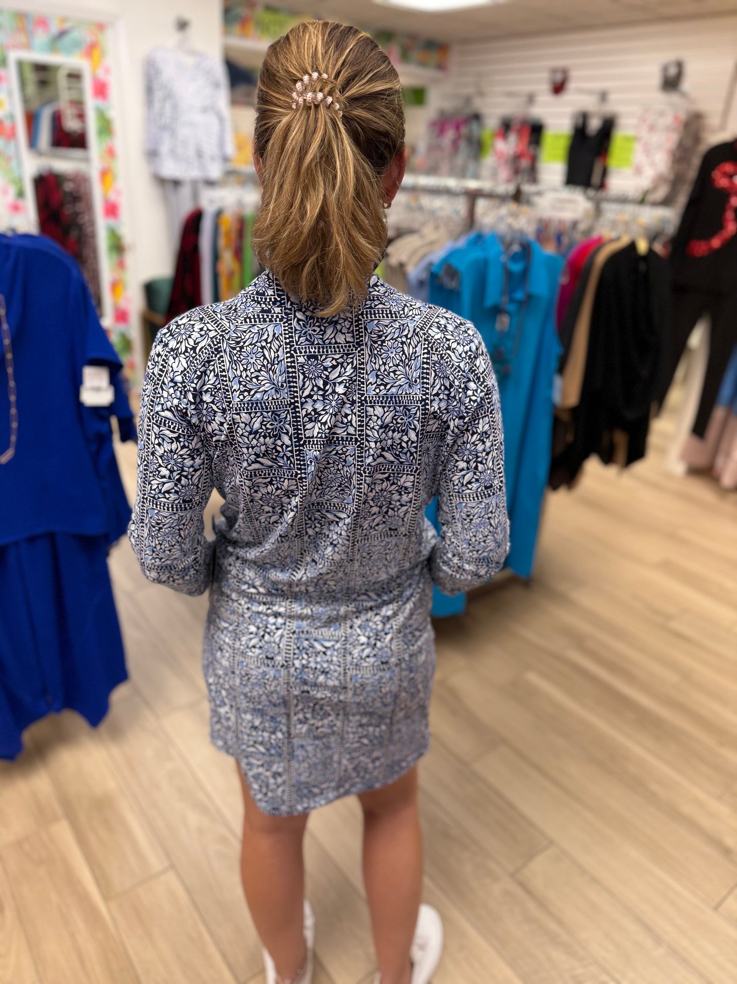 Ibkul 49000 UPF Tie Waist Dress