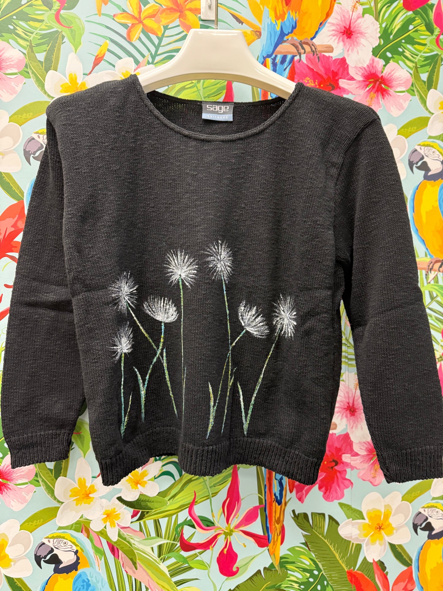 LisaLou Dandelions Painted Sweater