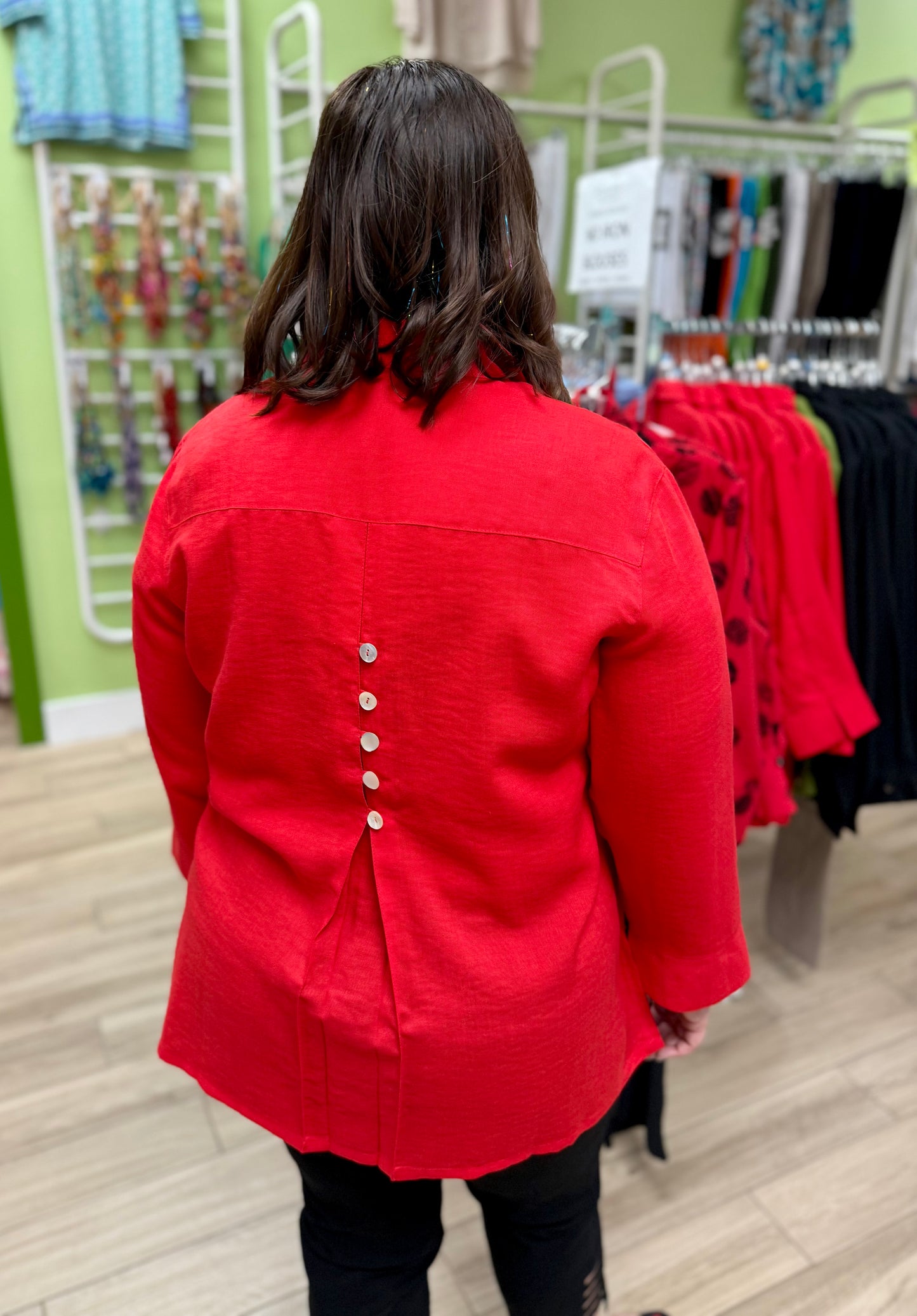 Fridaze AA192 Button Back Top