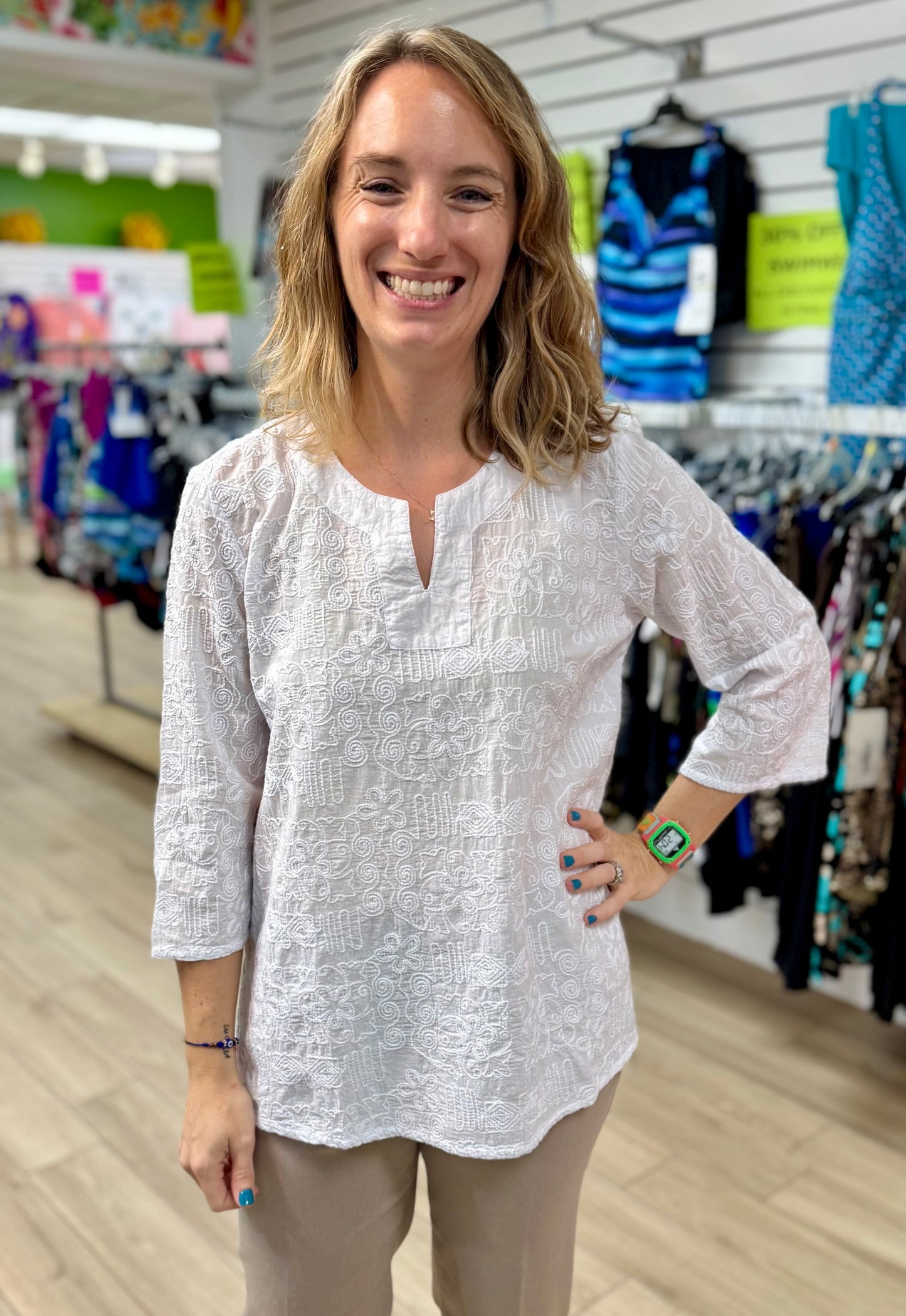Focus C630 Embroidered Tunic Top