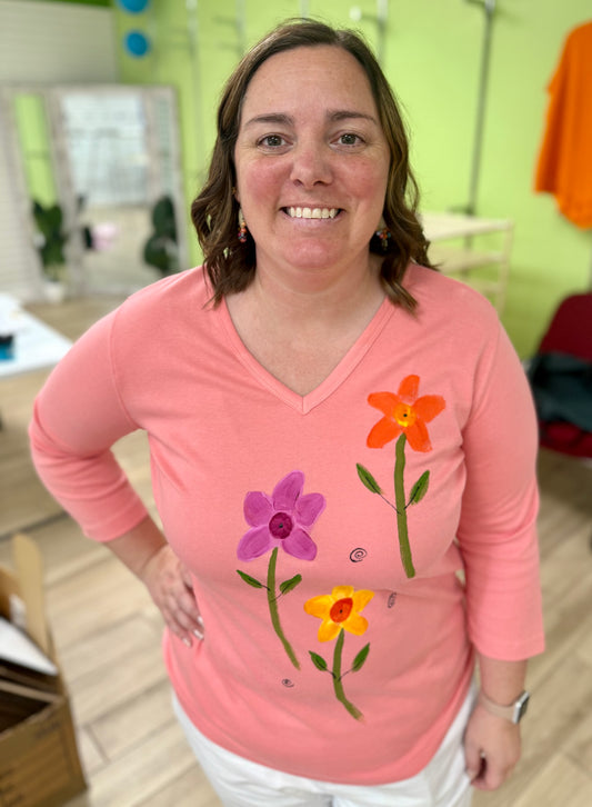 Peg Painted Garden Trio Top