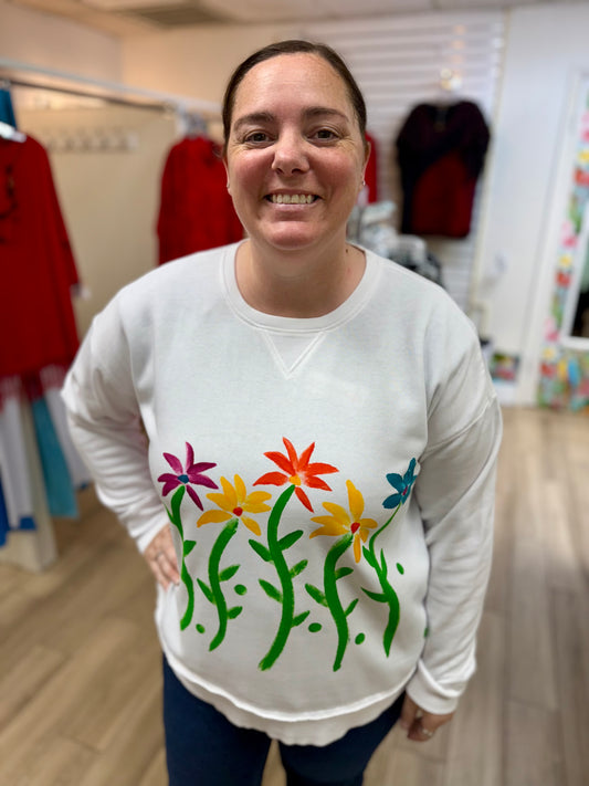 Peg Painted 5 Flower Fest Sweatshirt