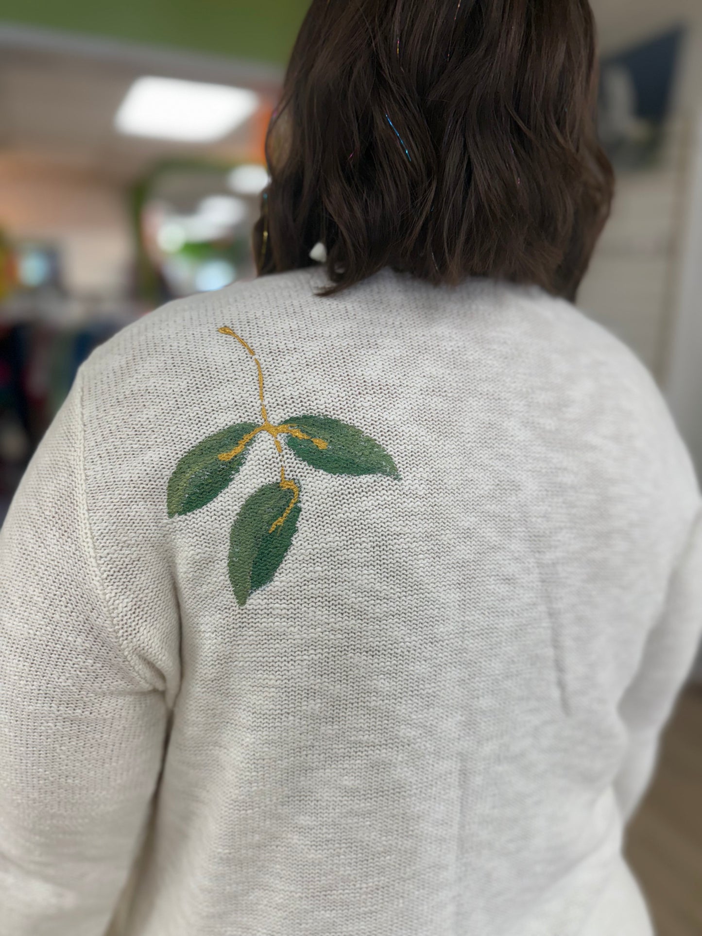 Peg Painted Splatter Garden Sweater