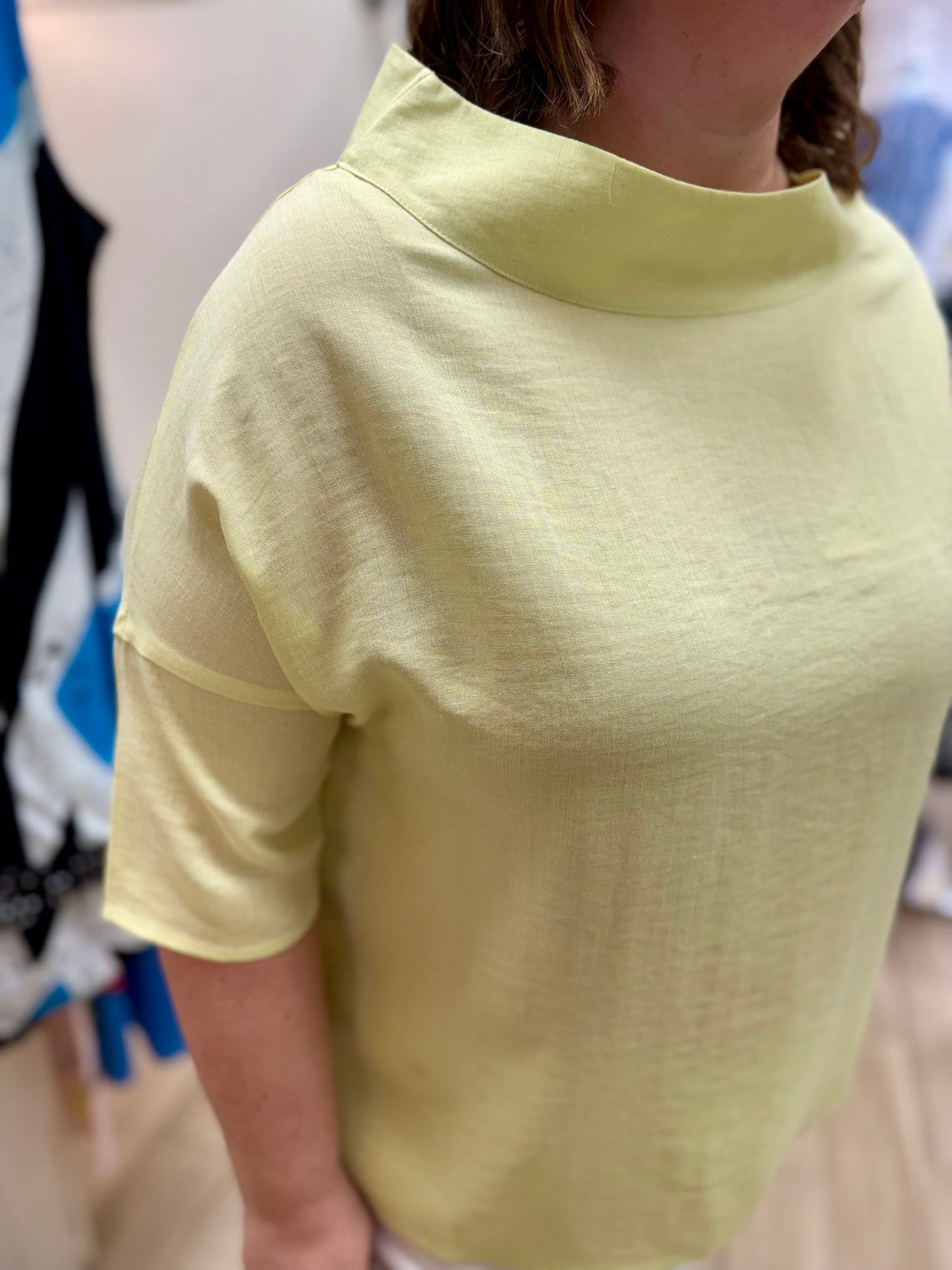 Fridaze AA374 Drop Shoulder Linen Top