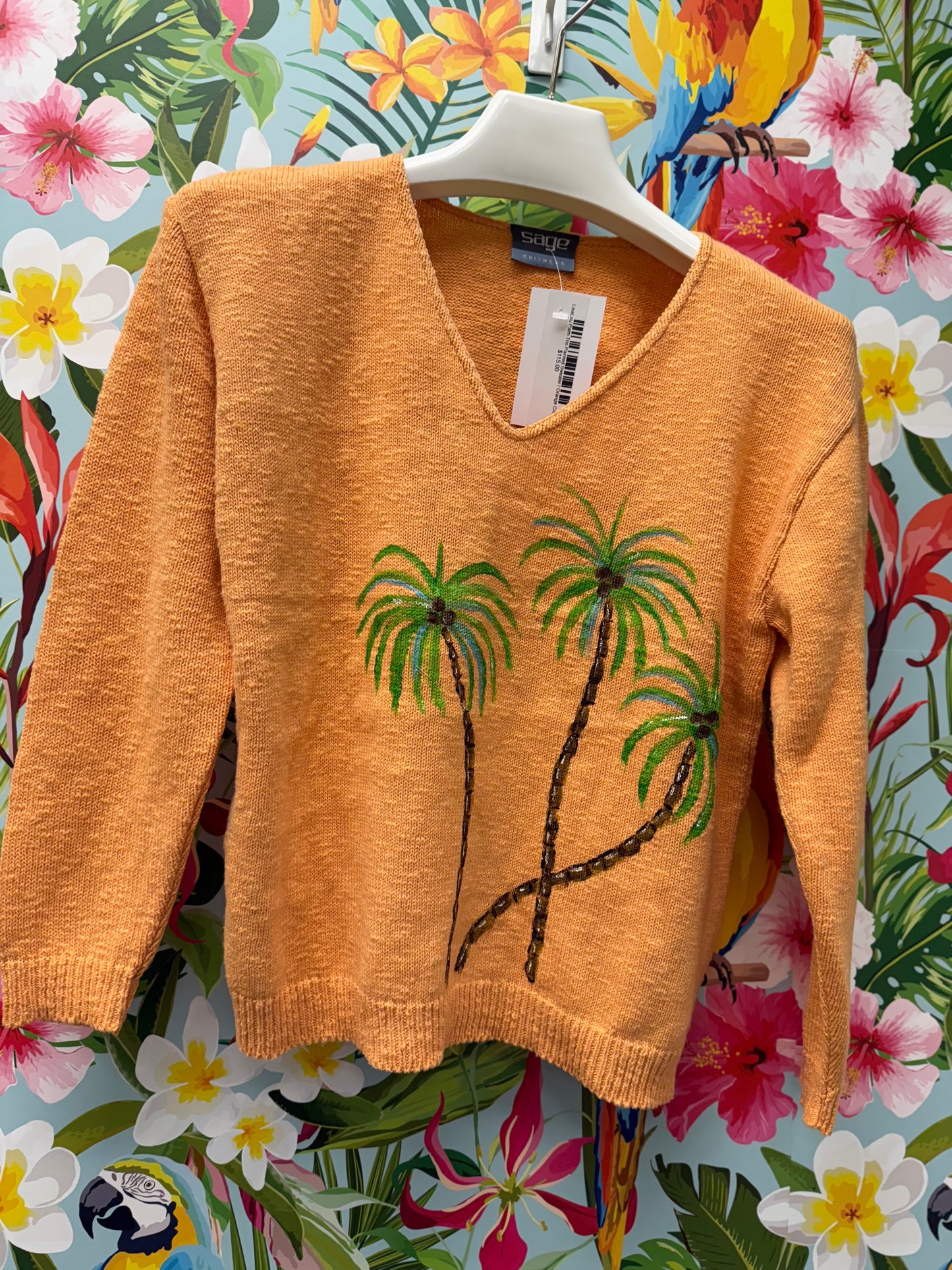 LisaLou Palm Trio Painted Sweater