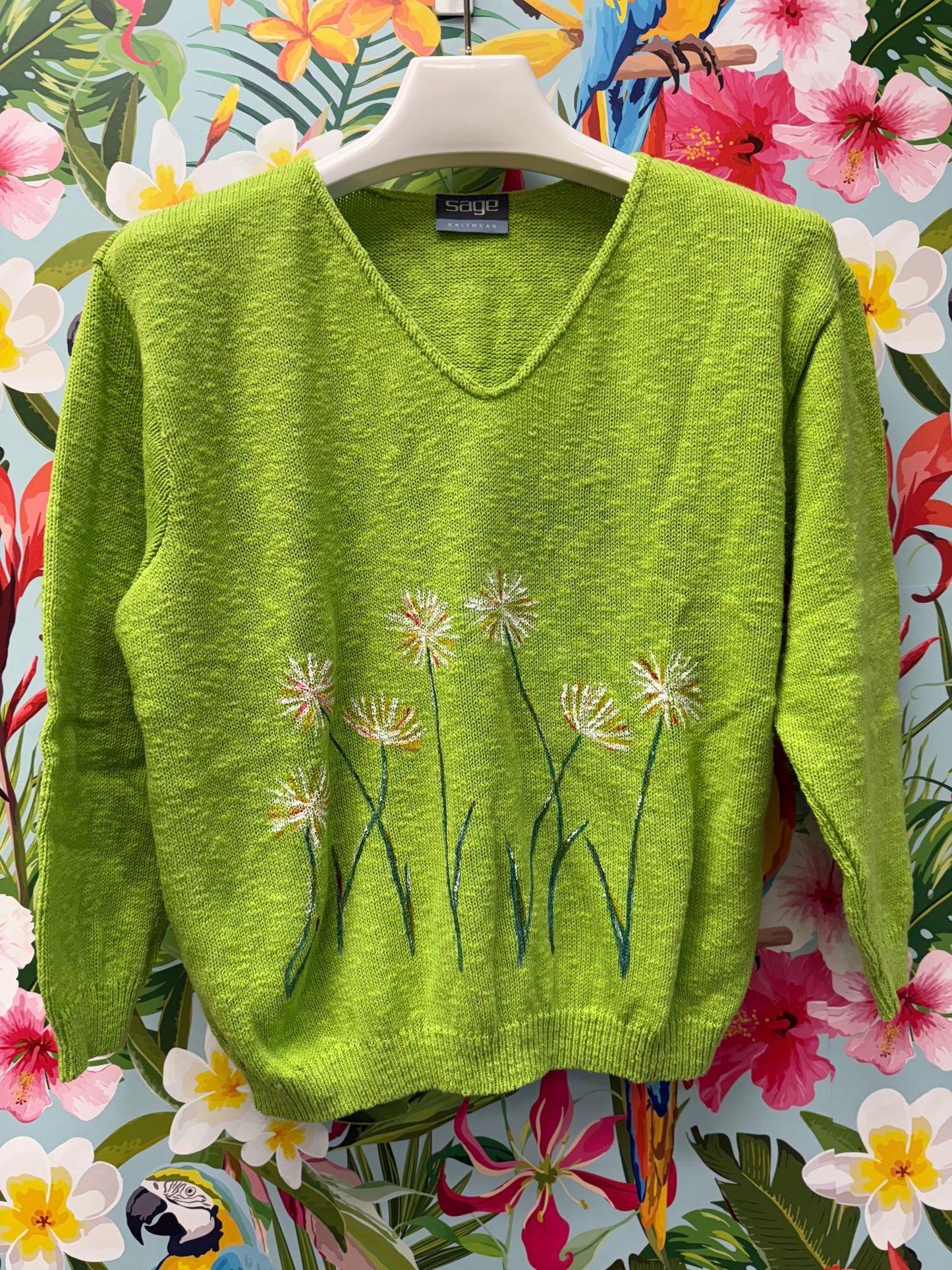 LisaLou Dandelions Painted Sweater