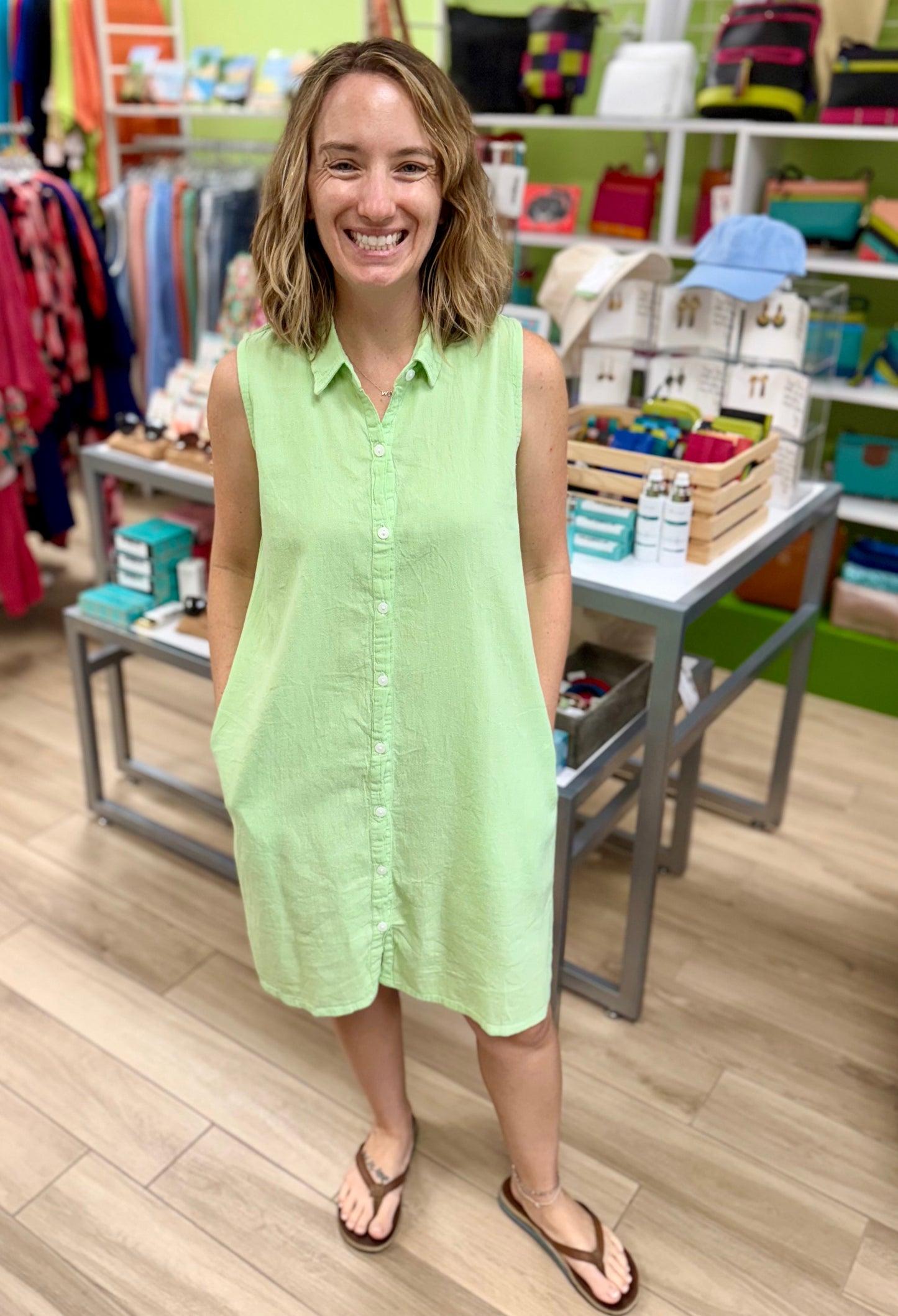 Maya Jones 1623 Button Down Dress