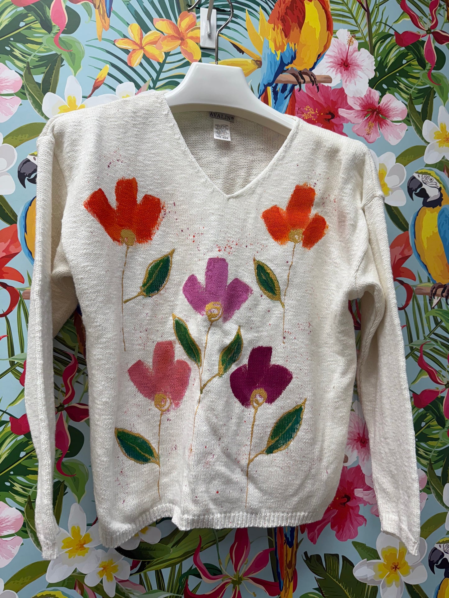 Peg Painted Splatter Garden Sweater