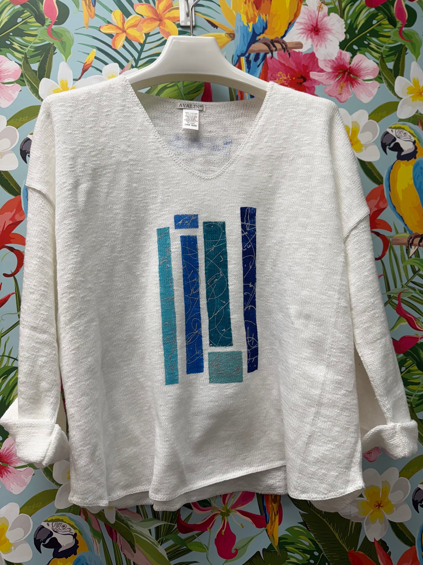 MoMo Sweater - Blue Bars
