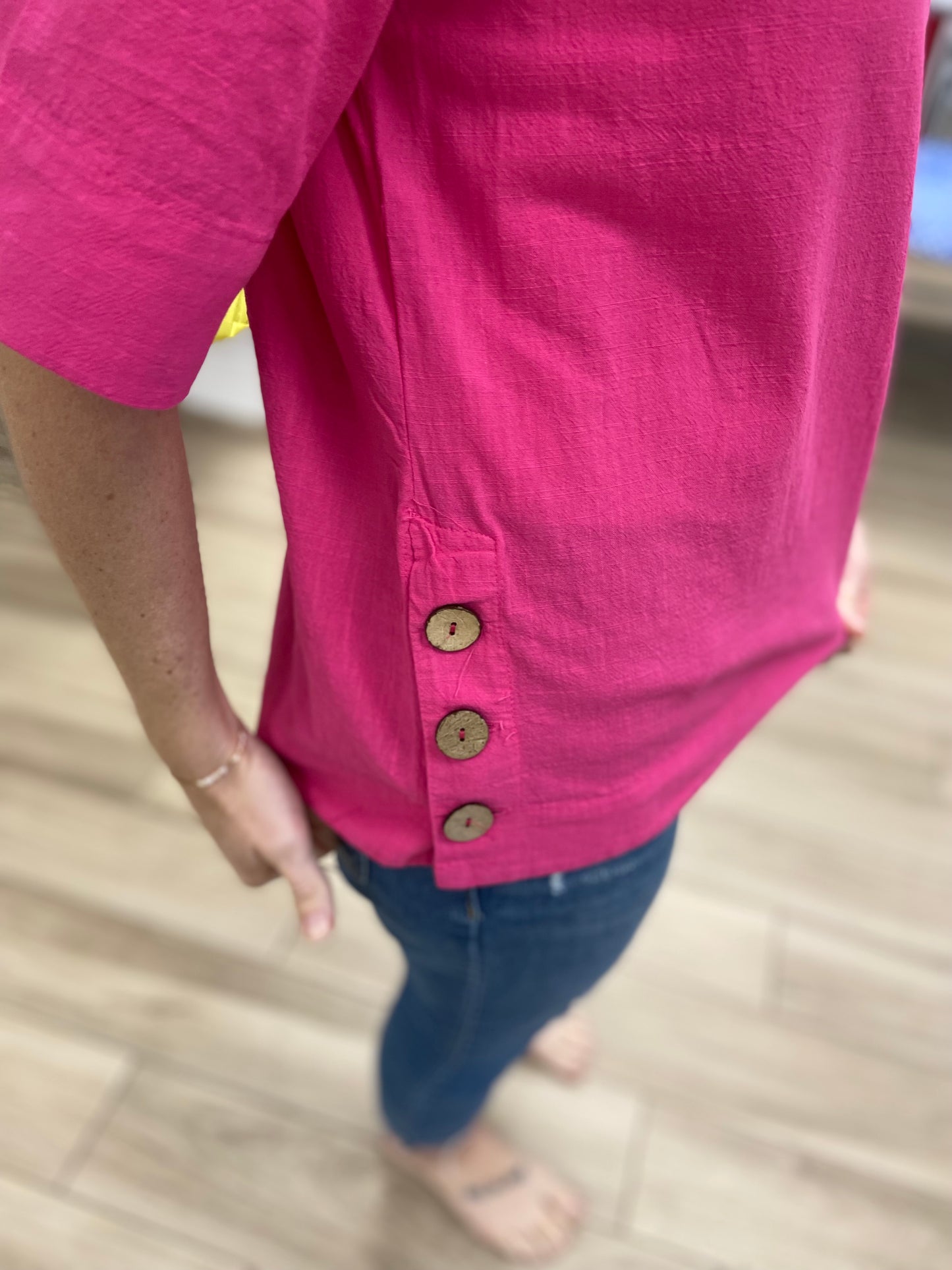 Sea Breeze 501 Side Button Top