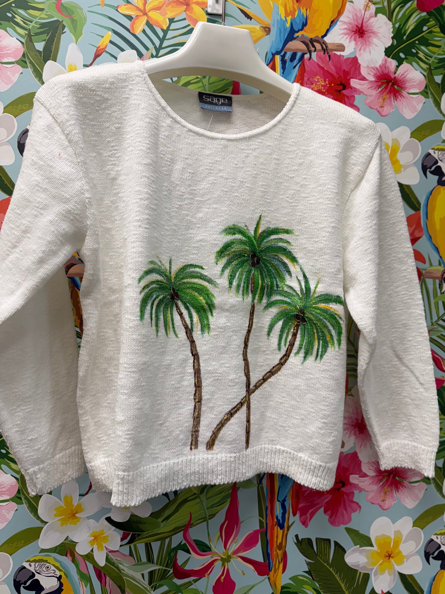 LisaLou Palm Trio Painted Sweater