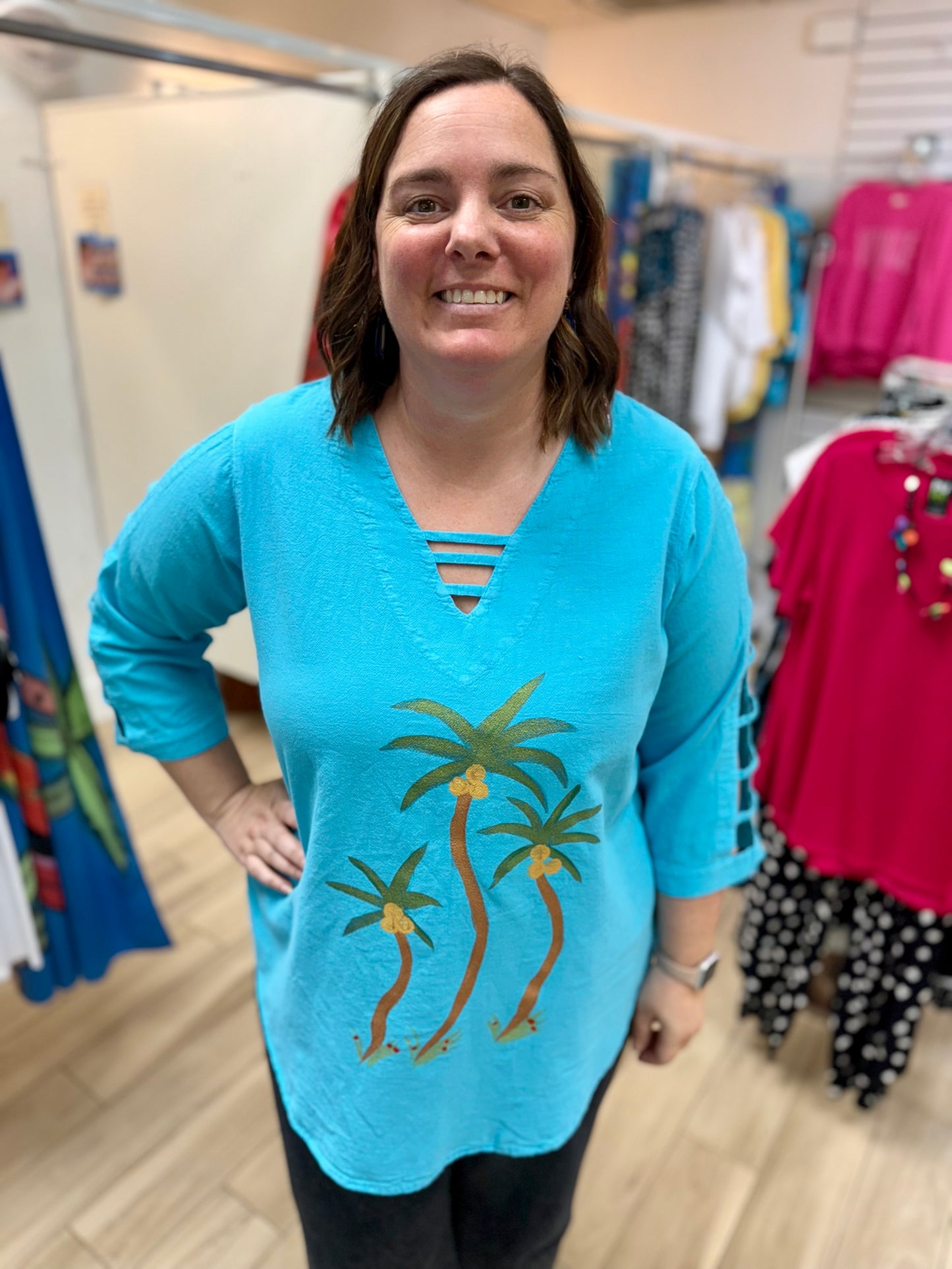 Peg 0014 Painted Palm Party Top