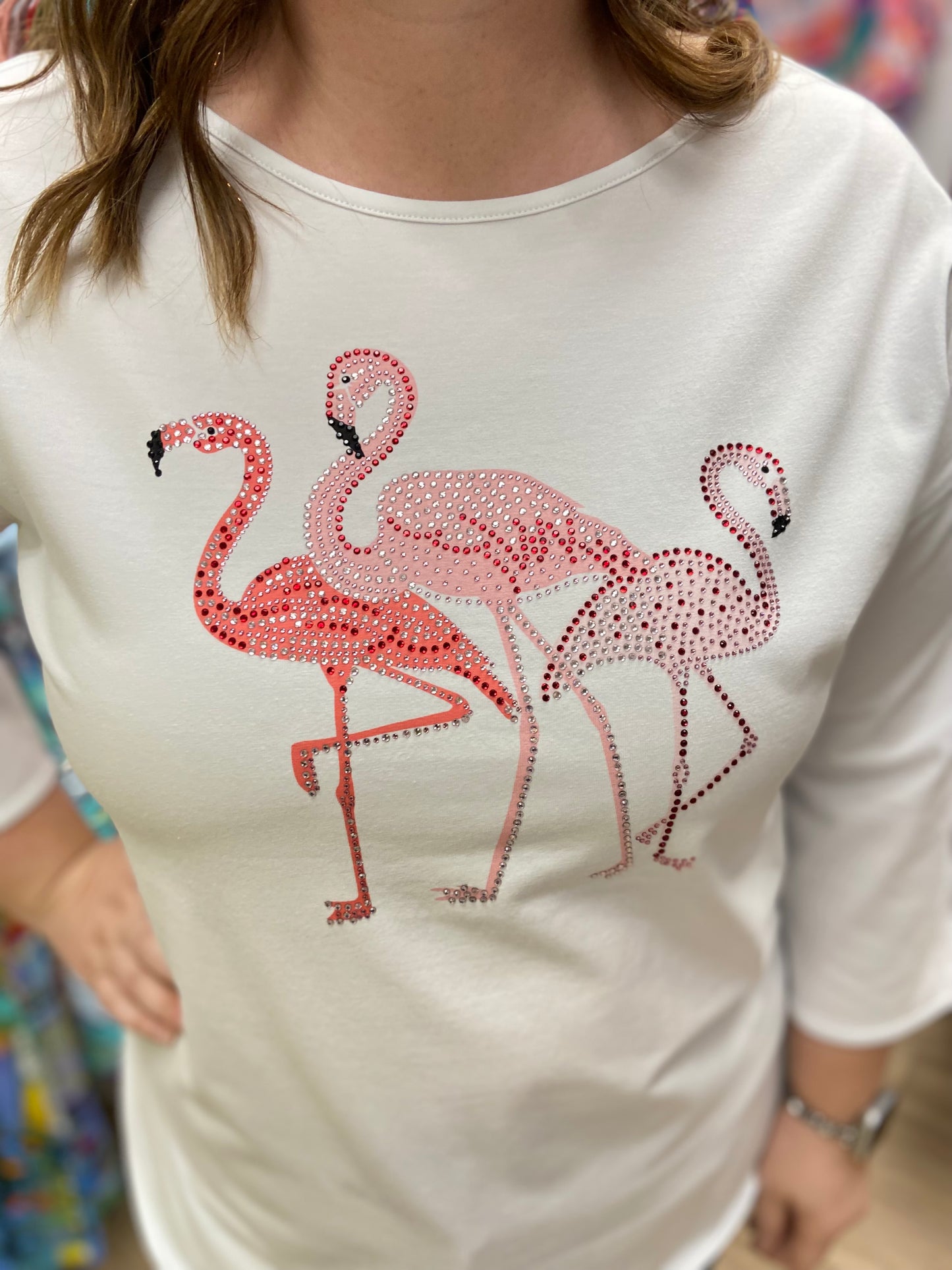 Ravel 1W2274 Fancy Flamingos Top