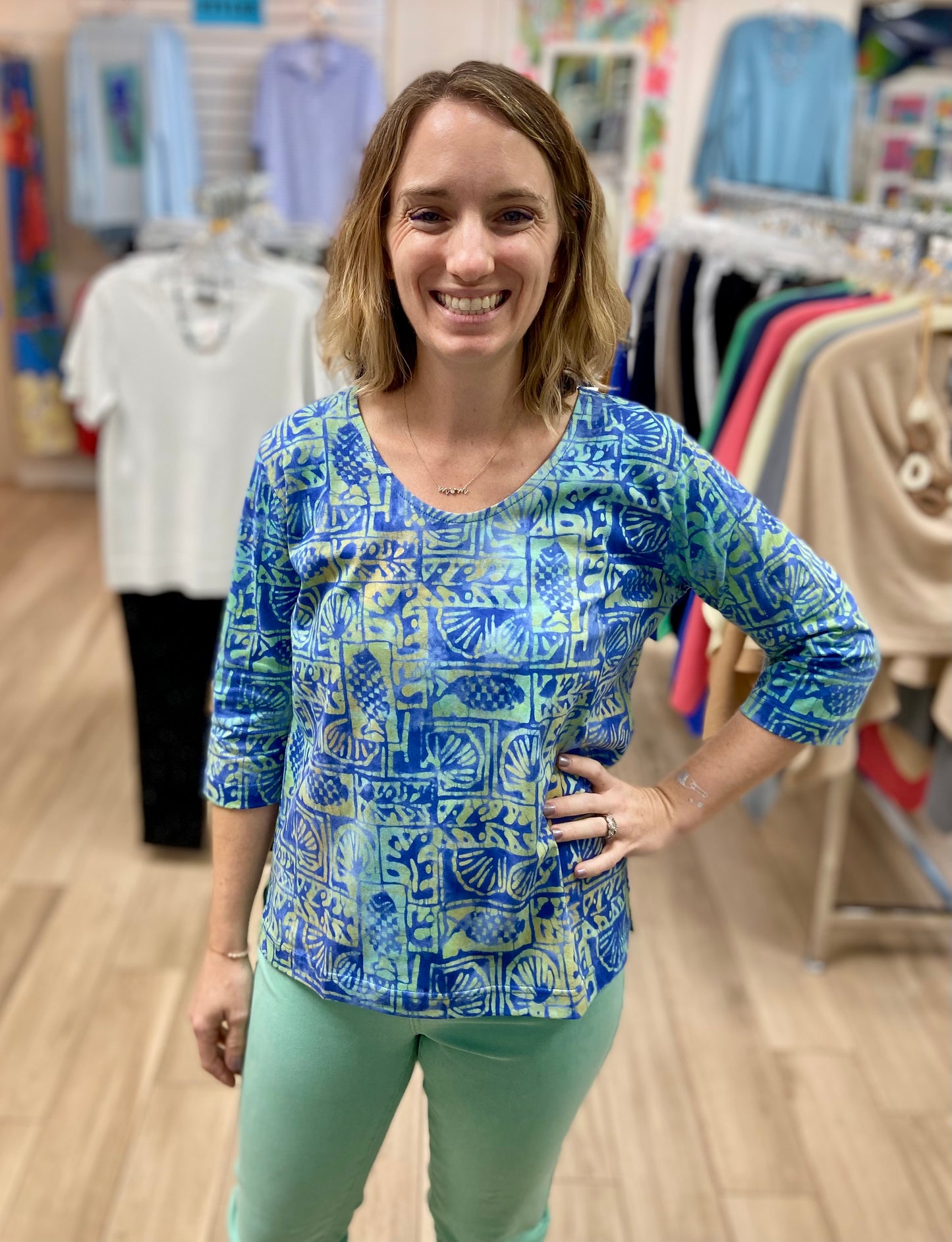 Rum Reggae RR252 3/4 Sleeve Top