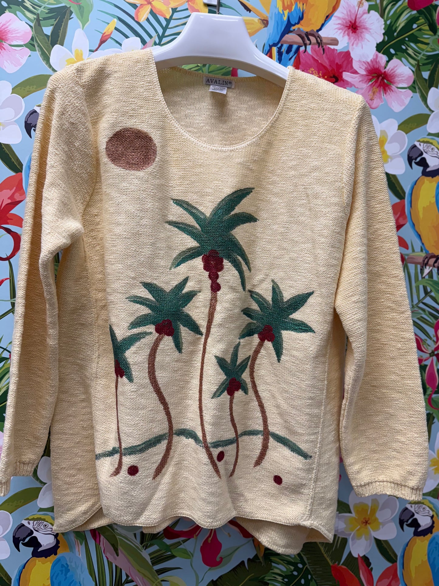 Peg Painted 5 Palm Party Sweater