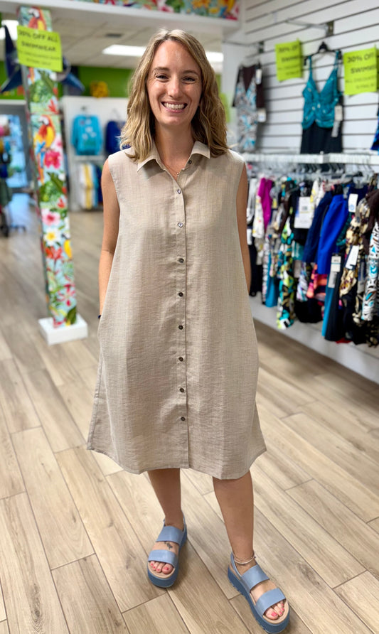 Fridaze AAD407 Simone Linen Dress