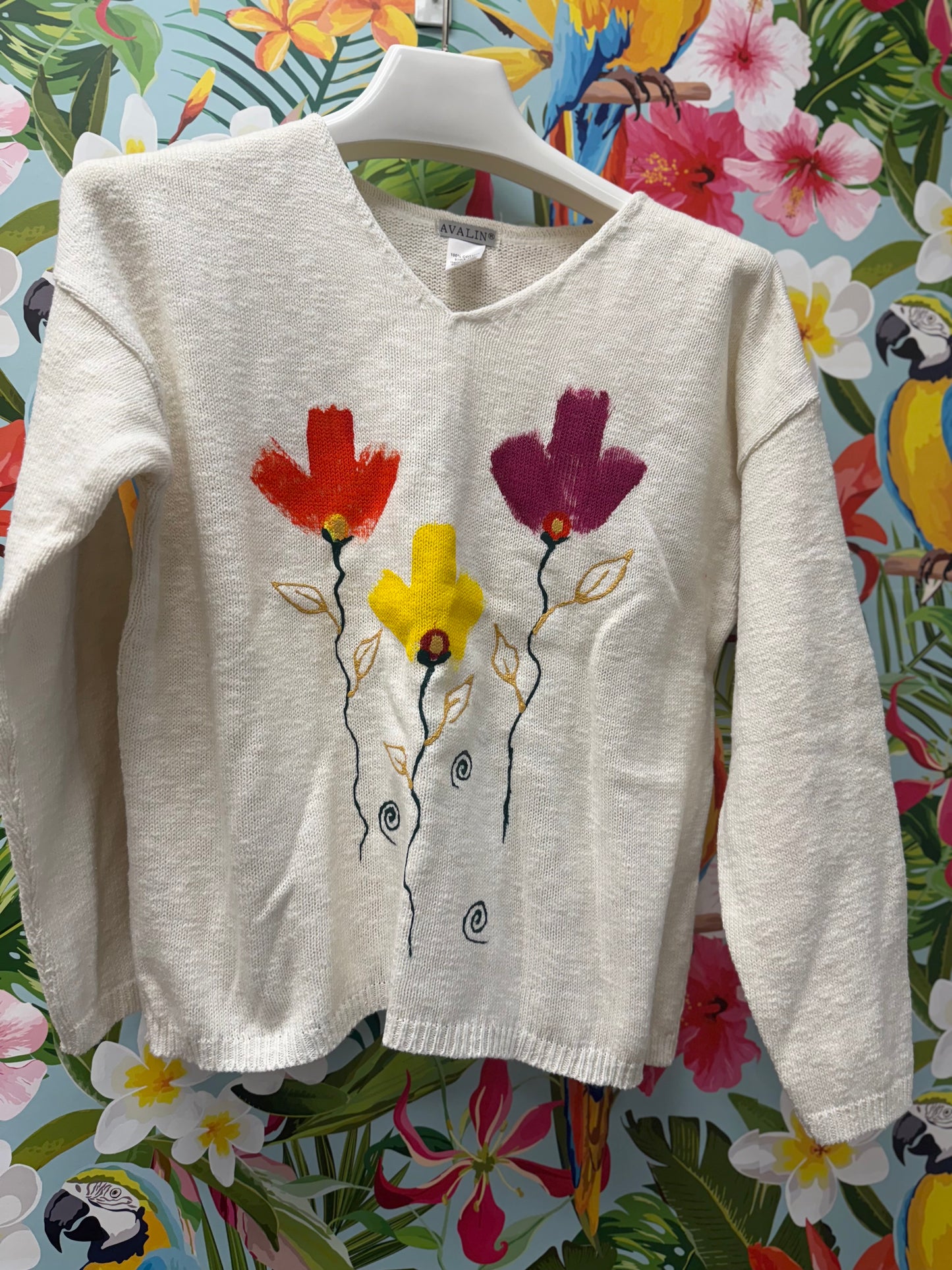 Peg Painted Splatter Garden Sweater