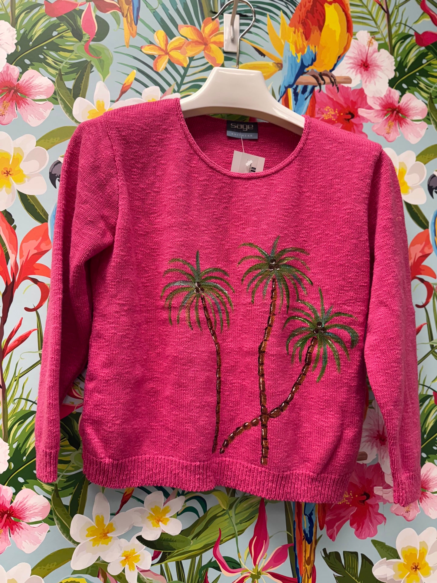LisaLou Palm Trio Painted Sweater